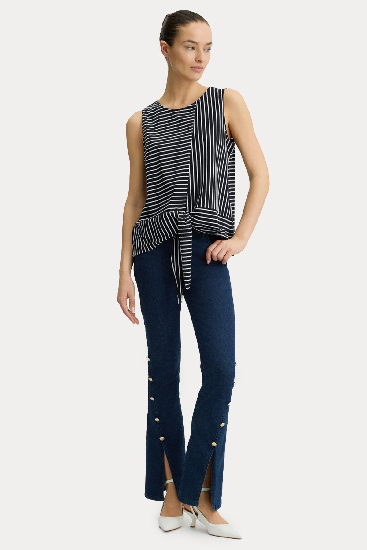 Liu Jo Çizgili Streç Bluz