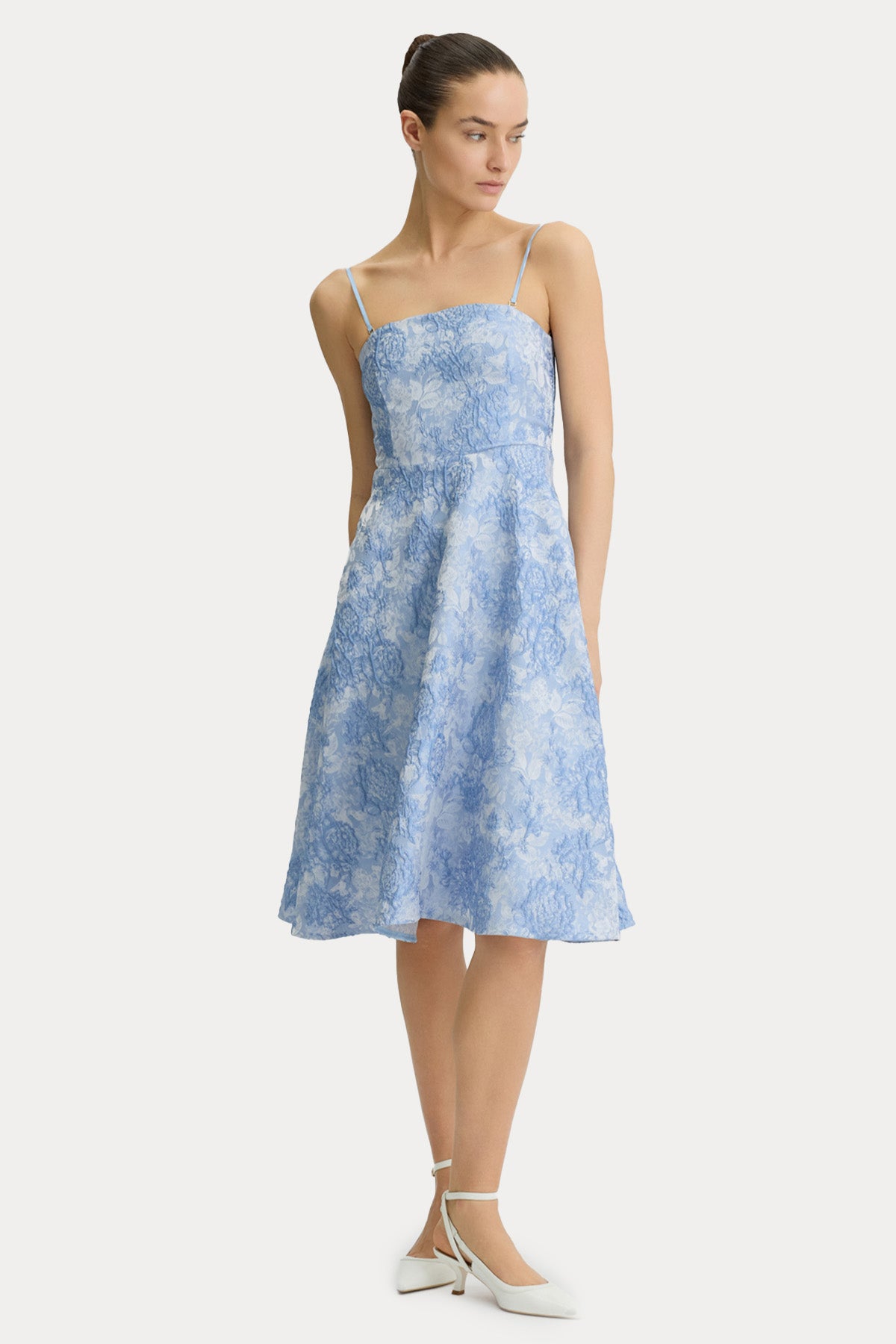 Liu Jo Straplez Desenli Midi Elbise