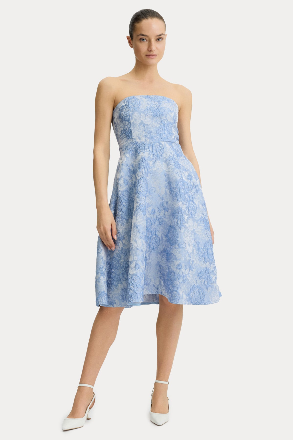 Liu Jo Straplez Desenli Midi Elbise