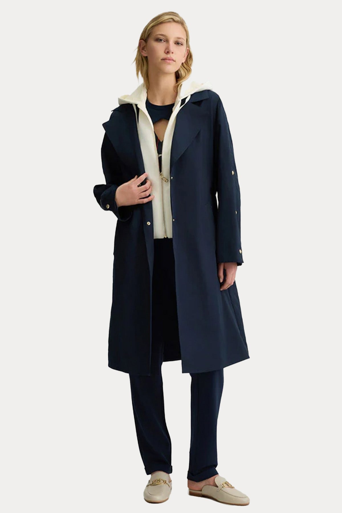 Liu Jo Demonte Kapüşonlu İç Parçalı Trençkot