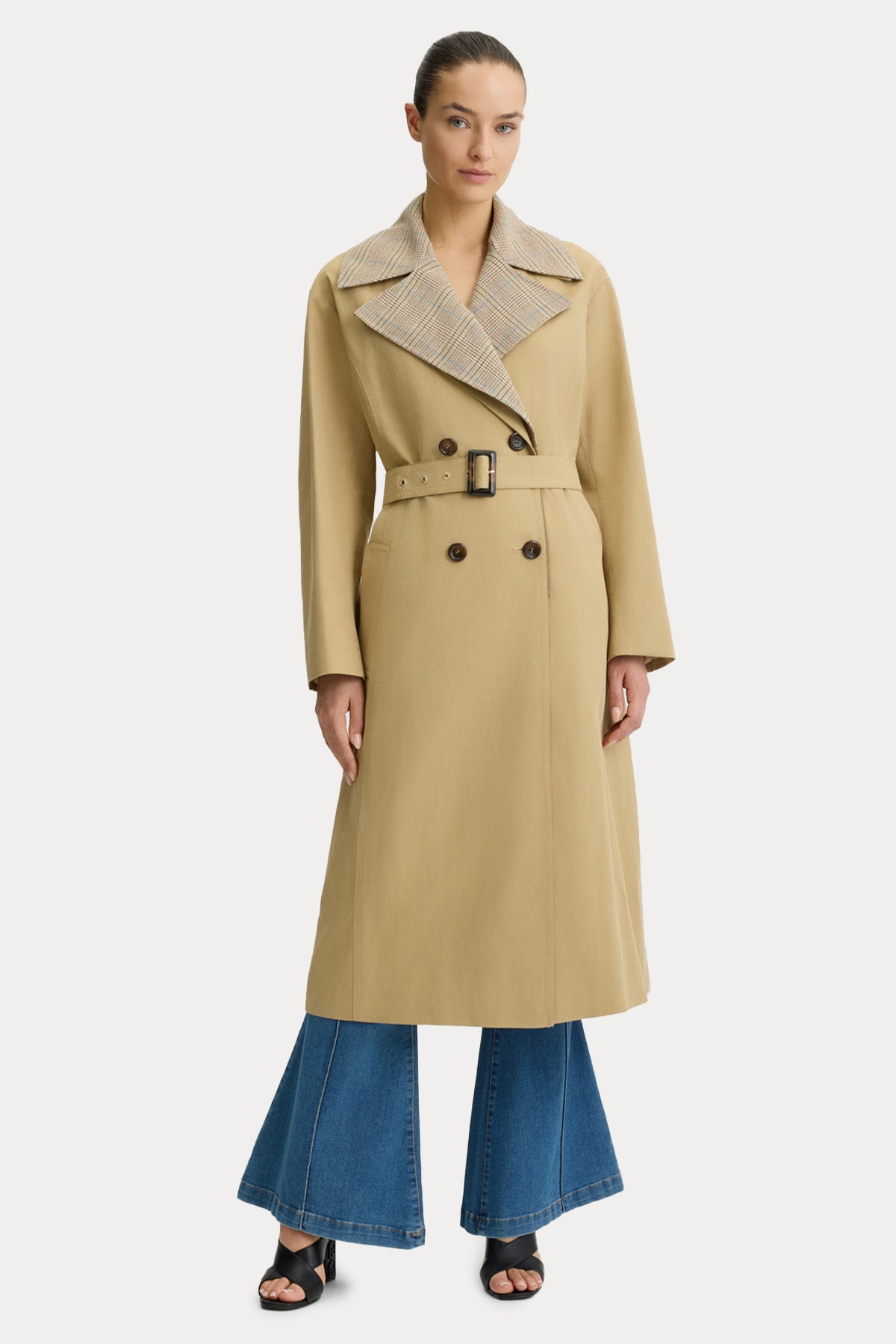 Liu Jo Relaxed Fit Kruvaze Kemerli Trençkot