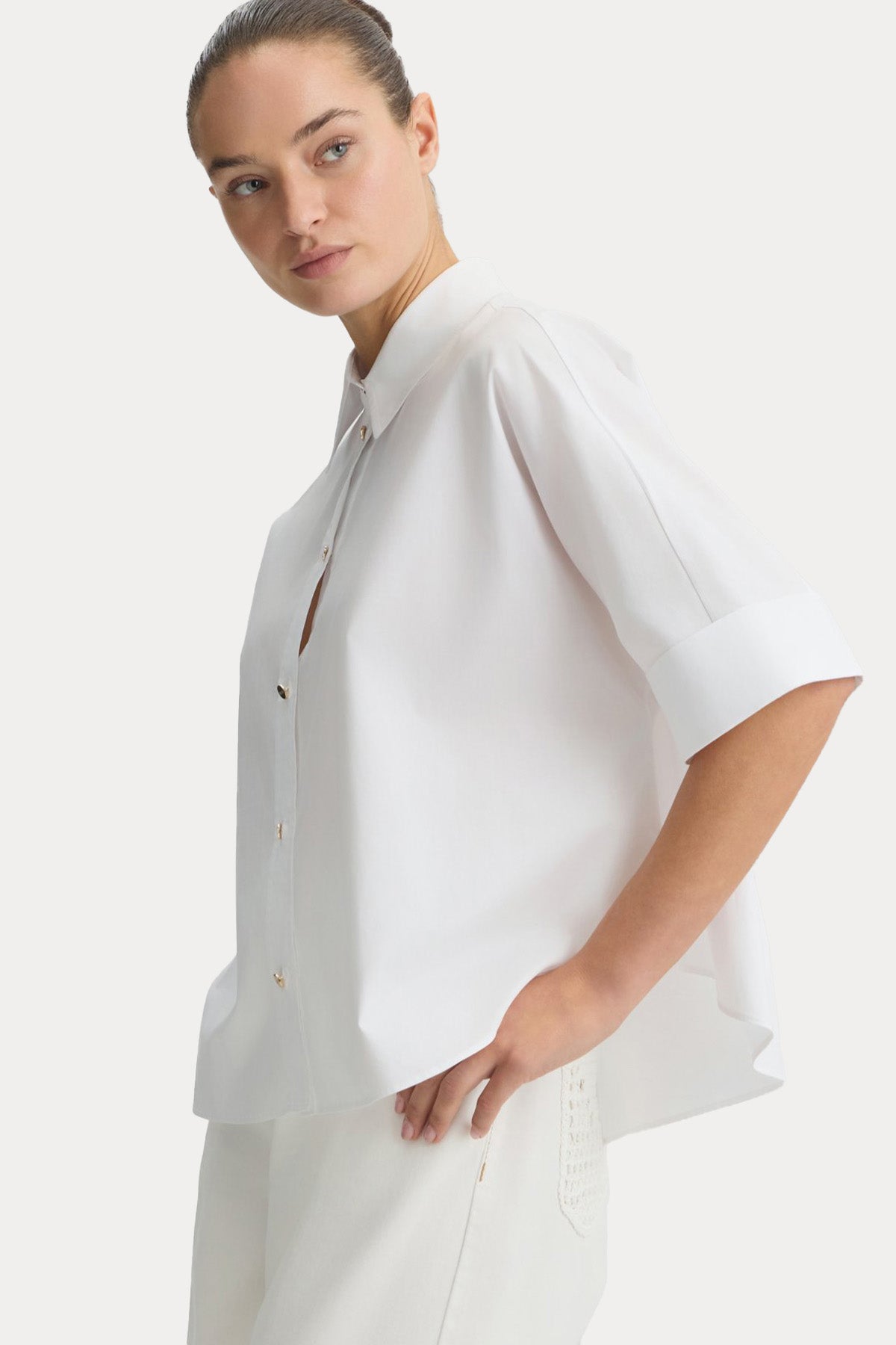 Liu Jo Boxy Fit Klasik Yaka Gömlek