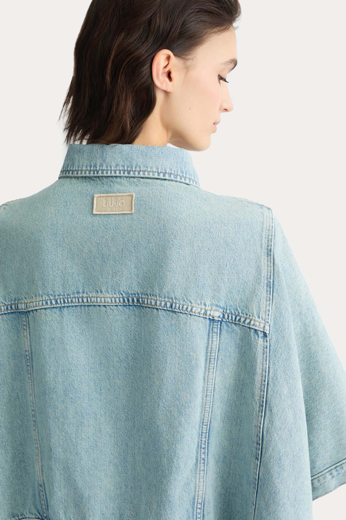 Liu Jo Geniş Kesim Yarasa Kol Denim Ceket