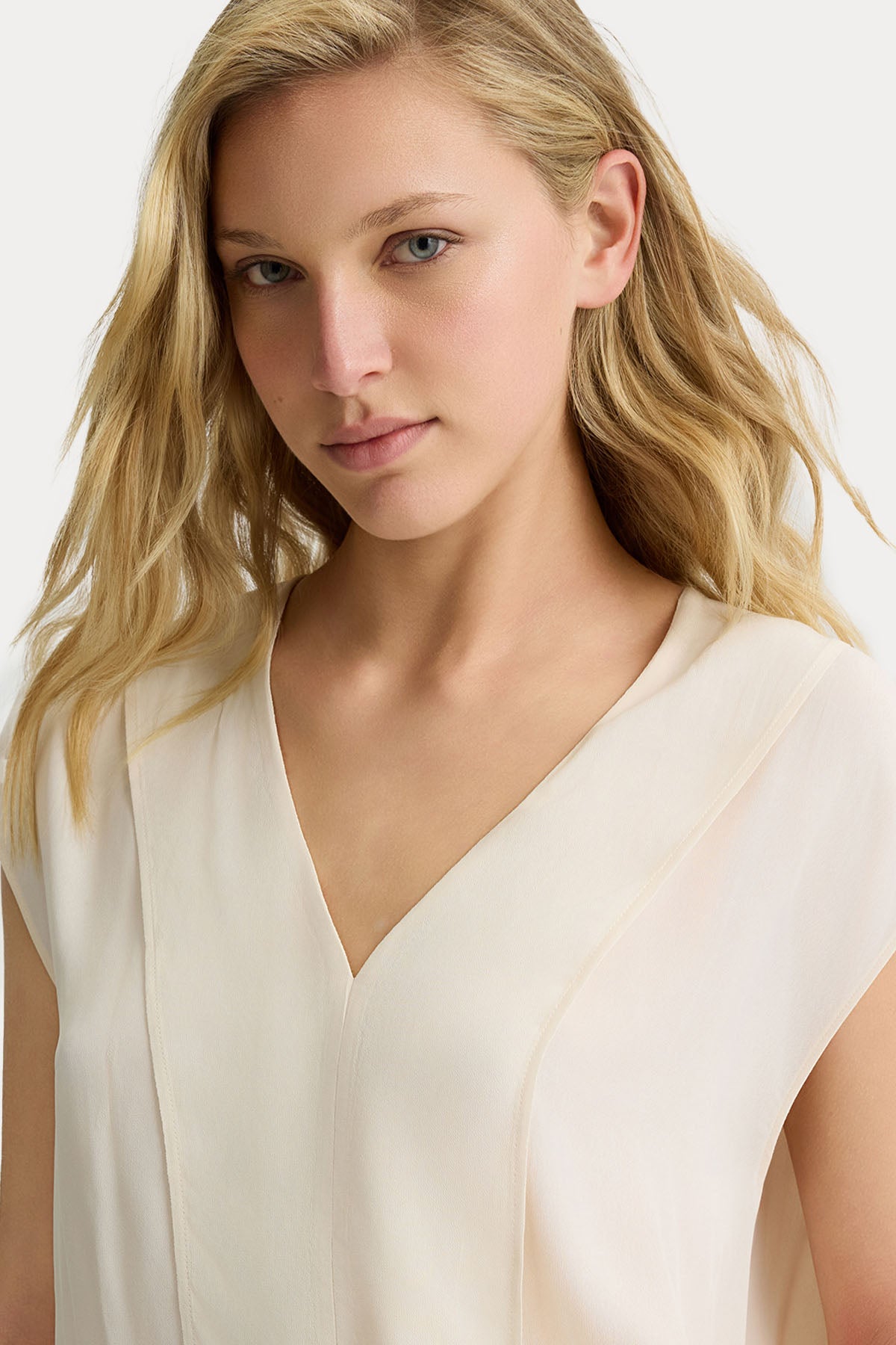 Liu Jo Regular Fit V Yaka Bluz