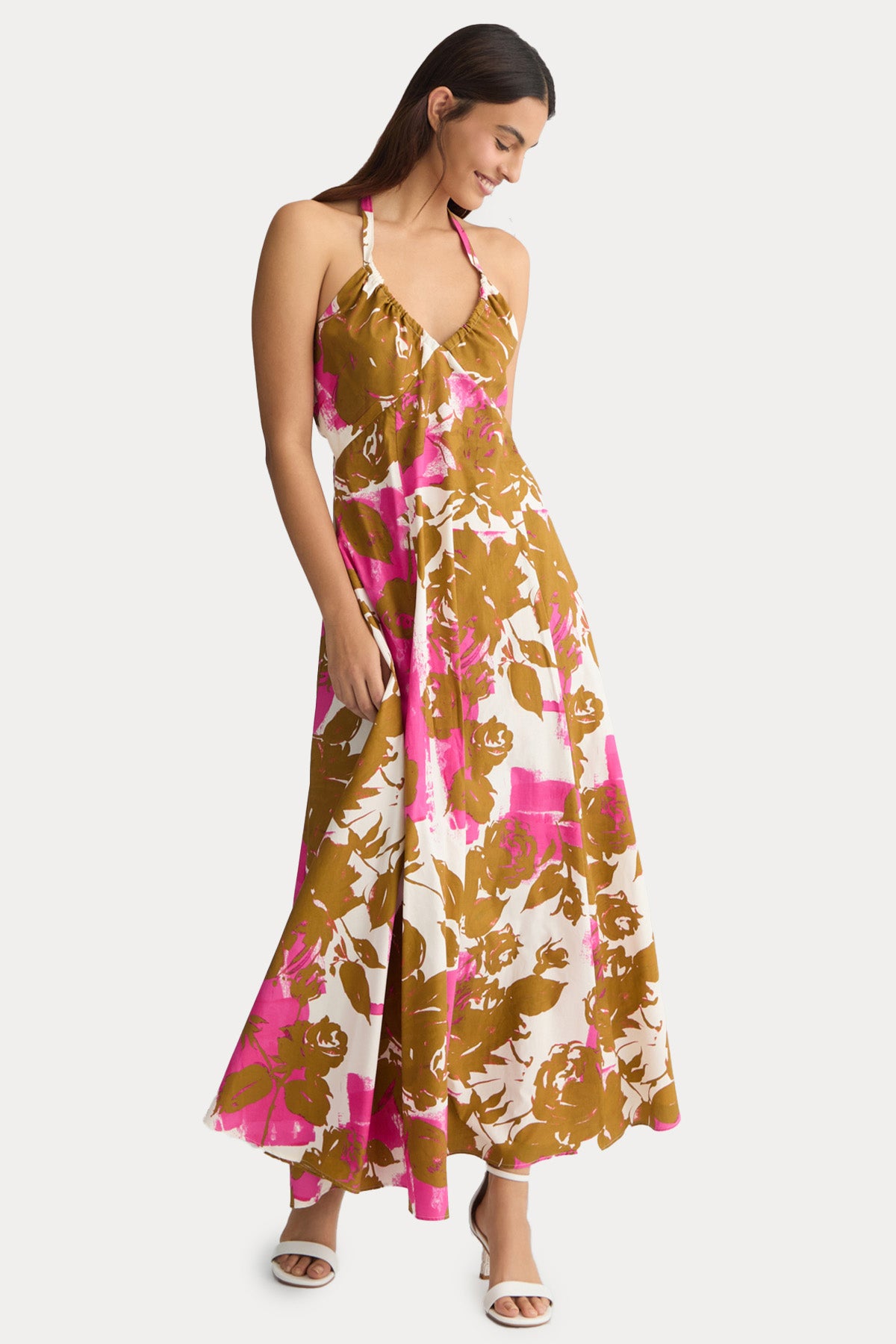 Liu Jo Çapraz Askılı Sırt Dekolteli Maxi Elbise