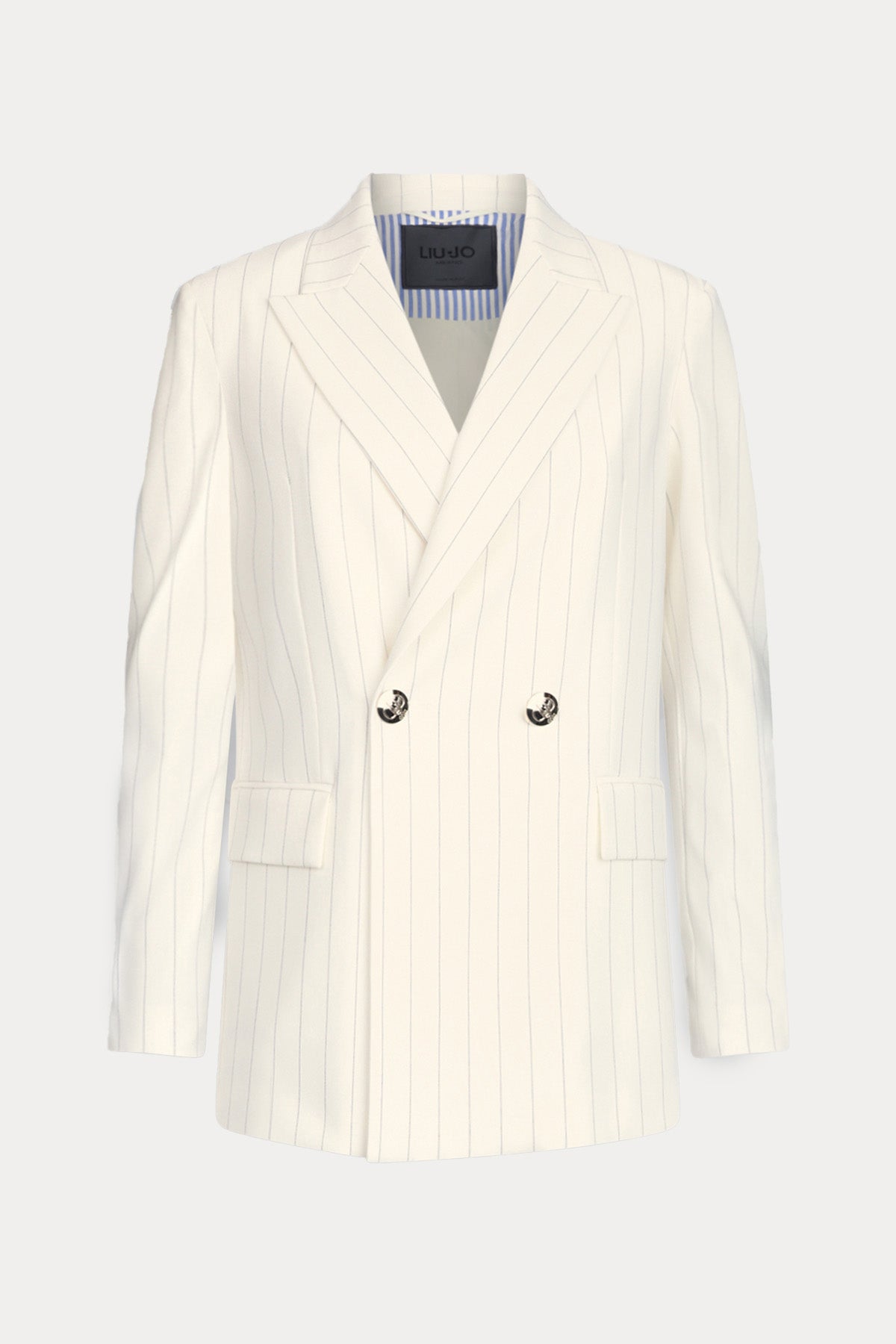 Liu Jo Çizgili Kruvaze Blazer Ceket