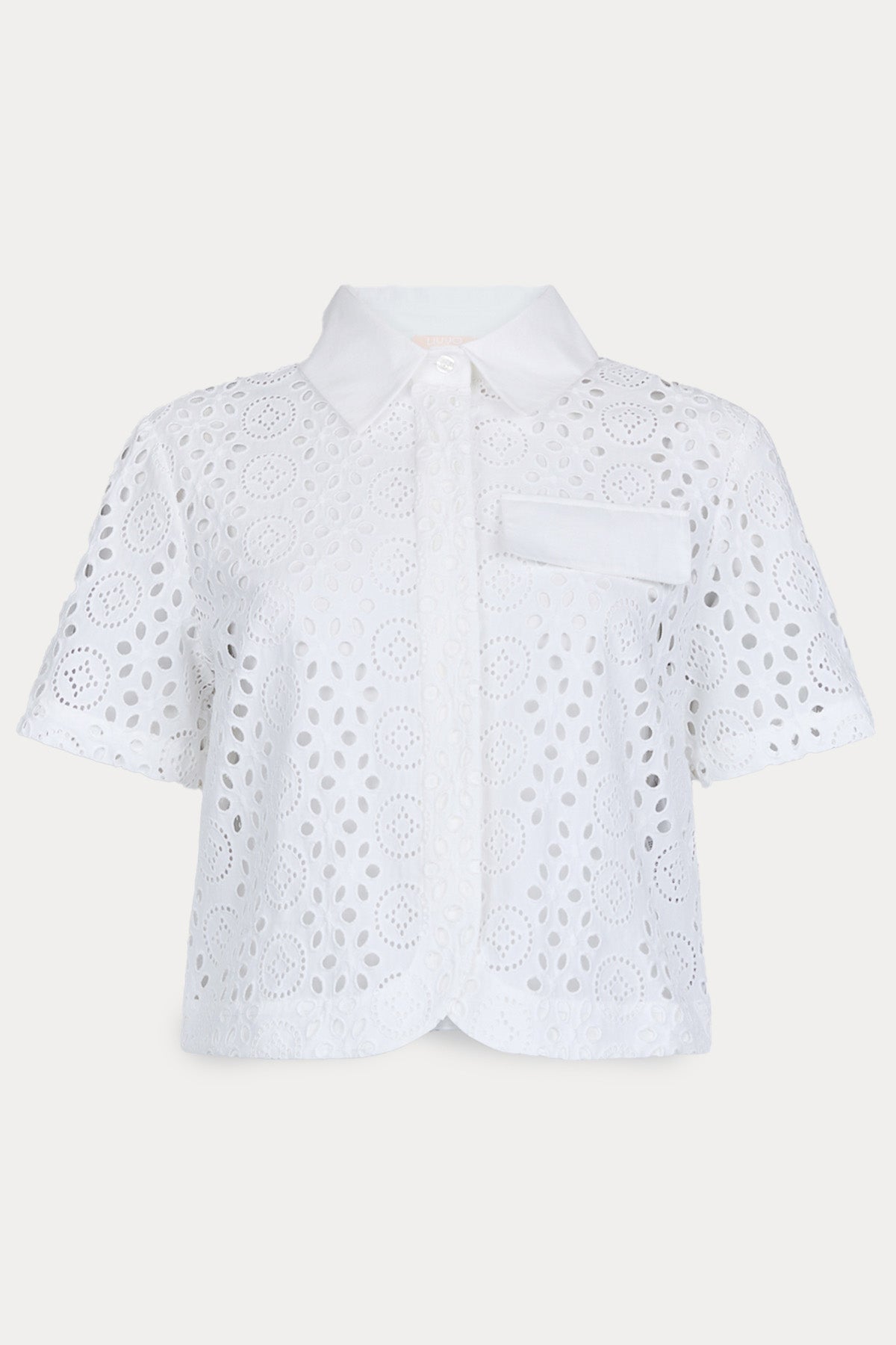 Liu Jo Lazer Kesim Nakışlı Crop Gömlek