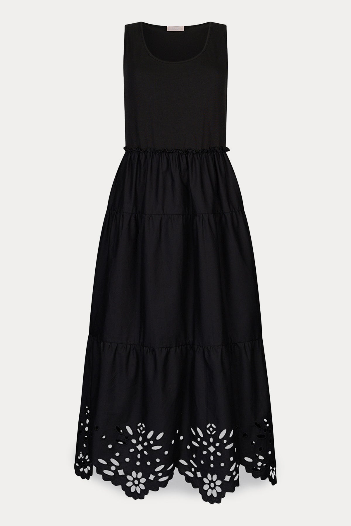 Liu Jo Lazer Kesim Nakışlı Streç Midi Elbise