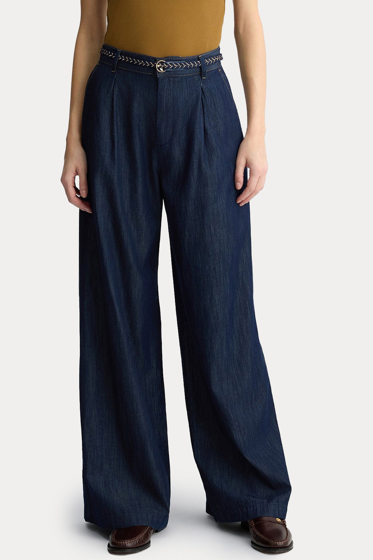 Liu Jo Geniş Kesim Yüksek Belli Tek Pileli Jeans-Jeans-Libas