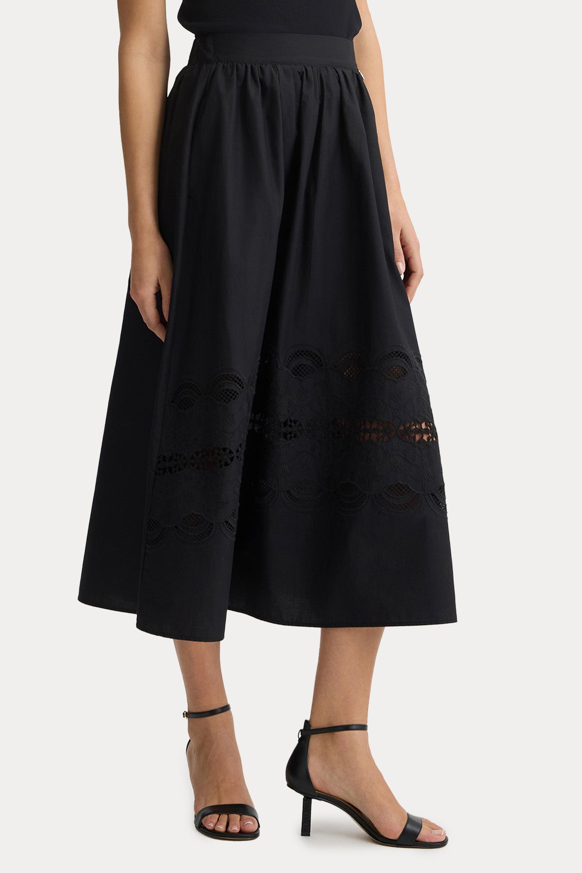 Liu Jo Lazer Kesim Nakışlı Midi Etek