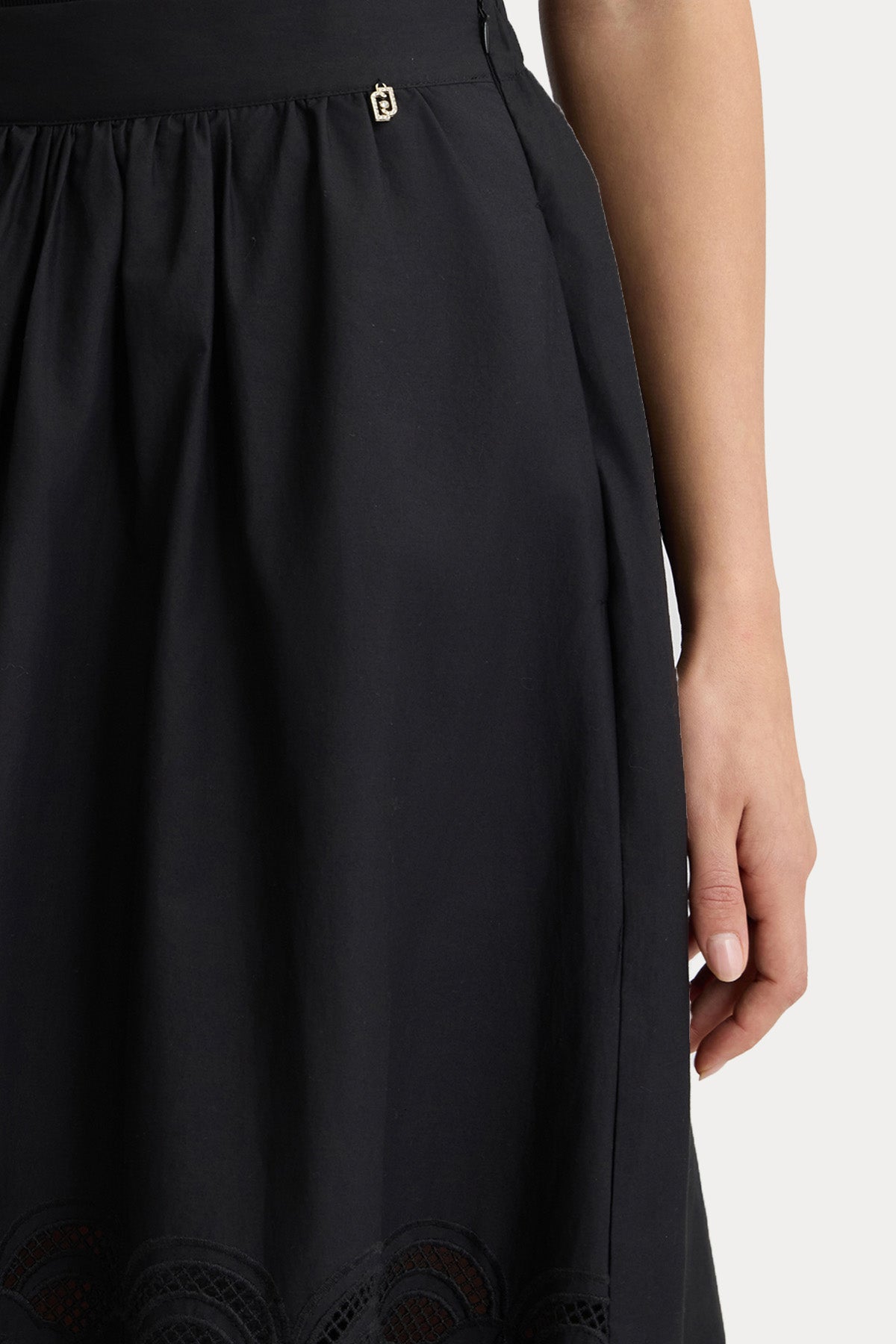 Liu Jo Lazer Kesim Nakışlı Midi Etek