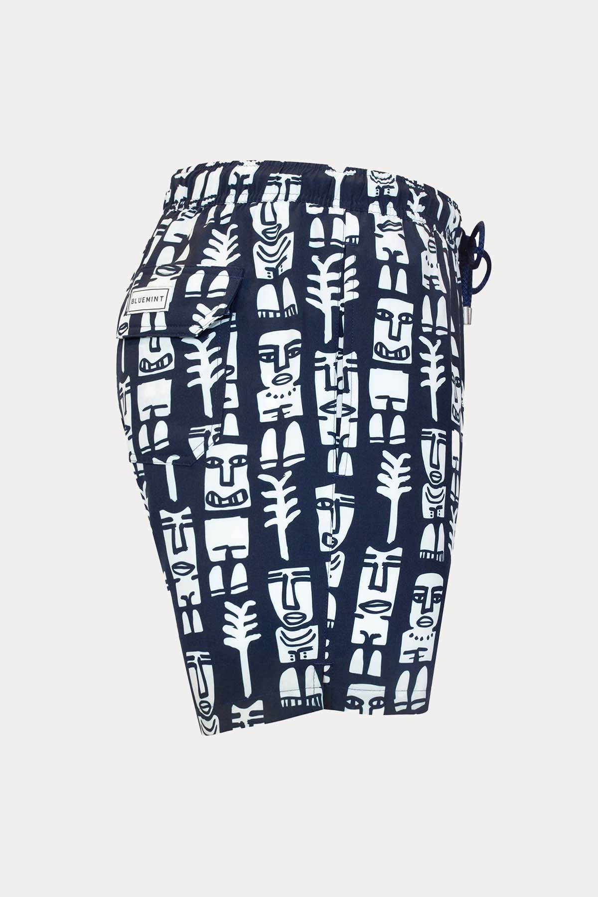 Bluemint Arthus Stretch Navy Mask Şort Mayo