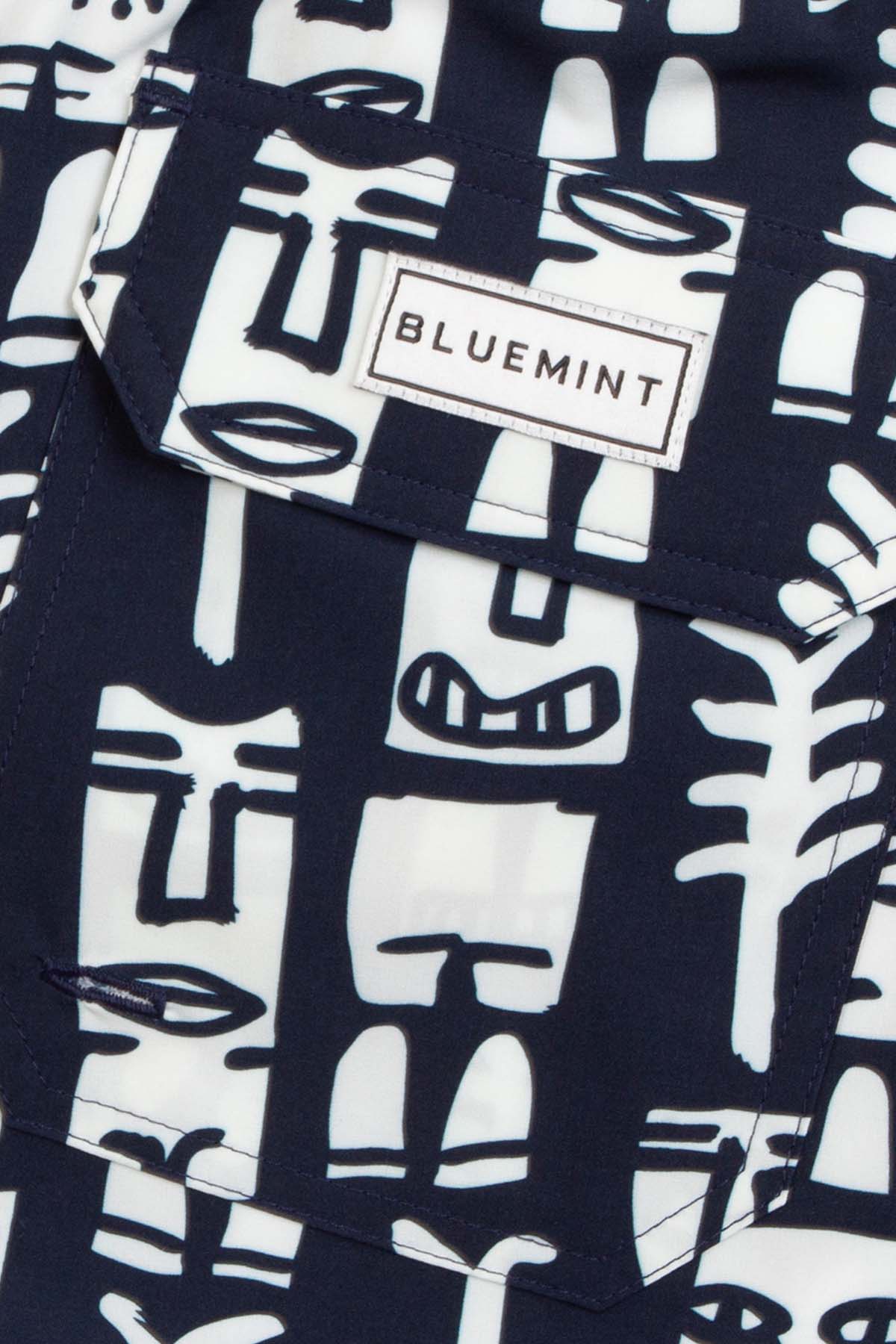 Bluemint Arthus Stretch Navy Mask Şort Mayo