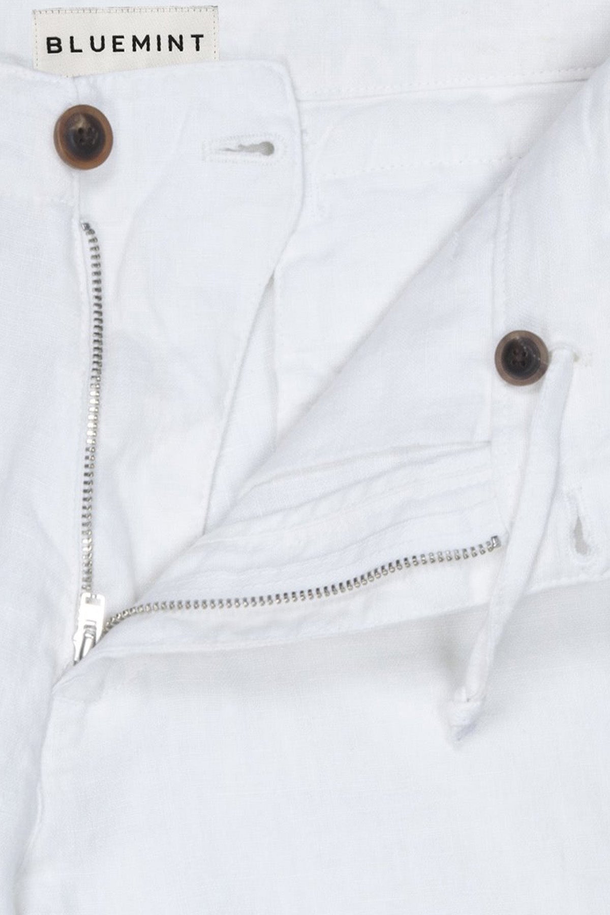 Bluemint Edmund Tapered Fit Yandan Cepli Keten Şort