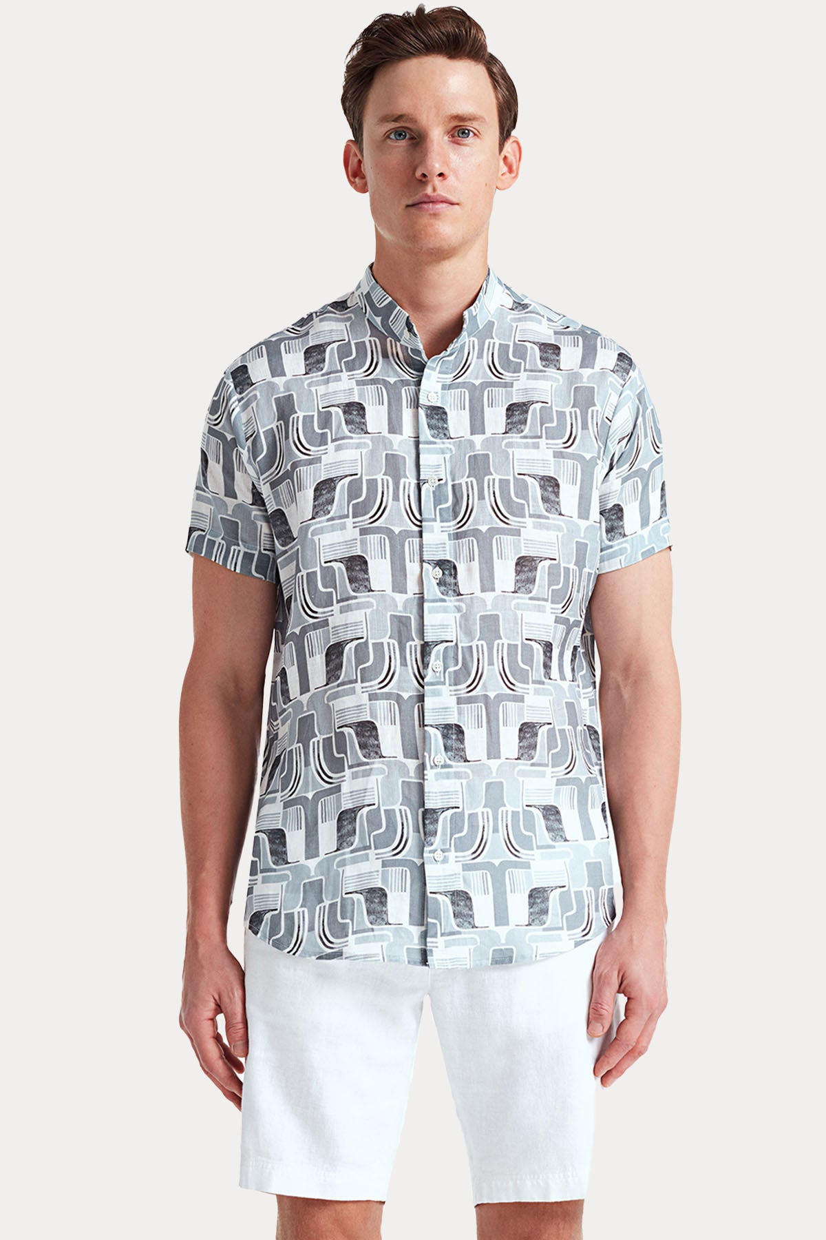 Bluemint Edmund Tapered Fit Yandan Cepli Keten Şort