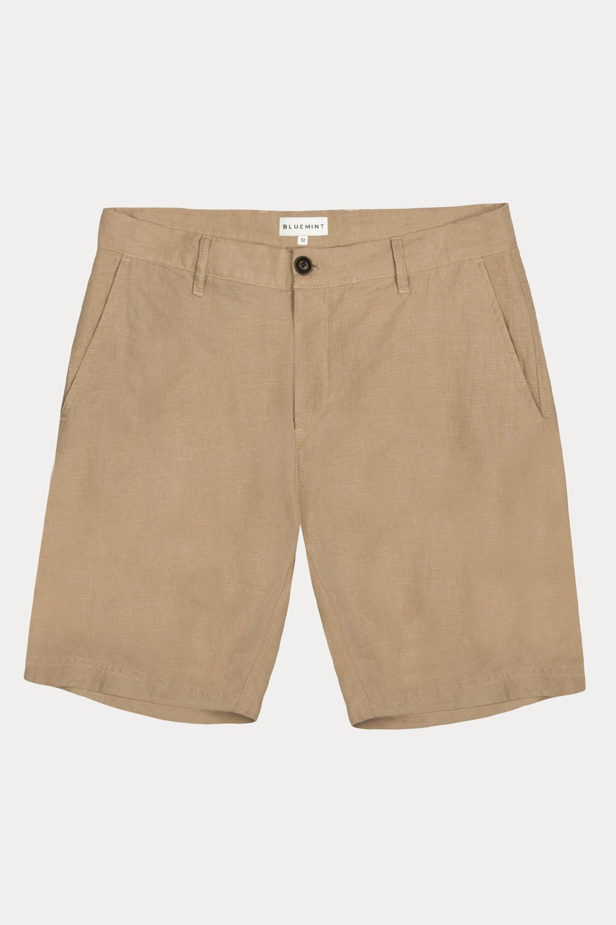 Bluemint Edmund Tapered Fit Yandan Cepli Keten Şort