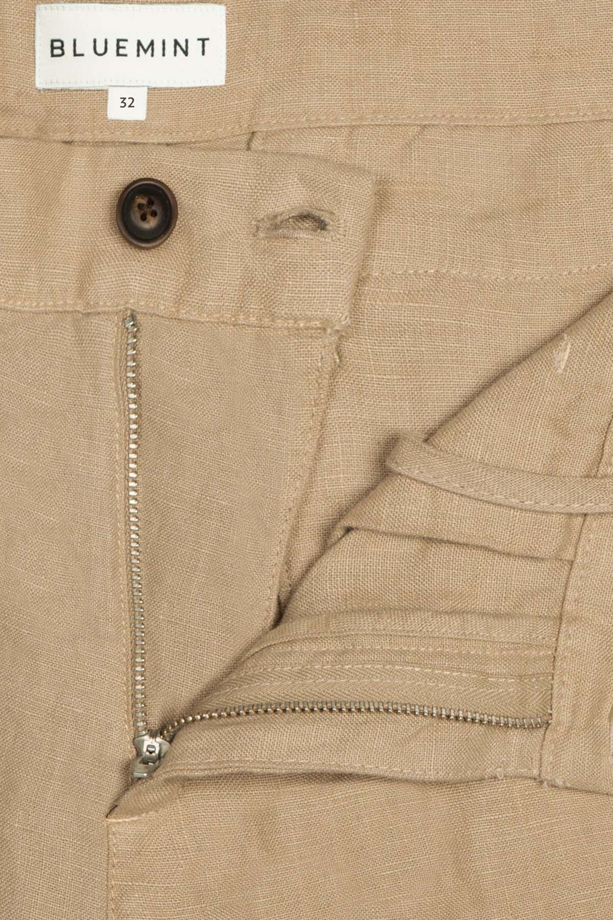 Bluemint Edmund Tapered Fit Yandan Cepli Keten Şort