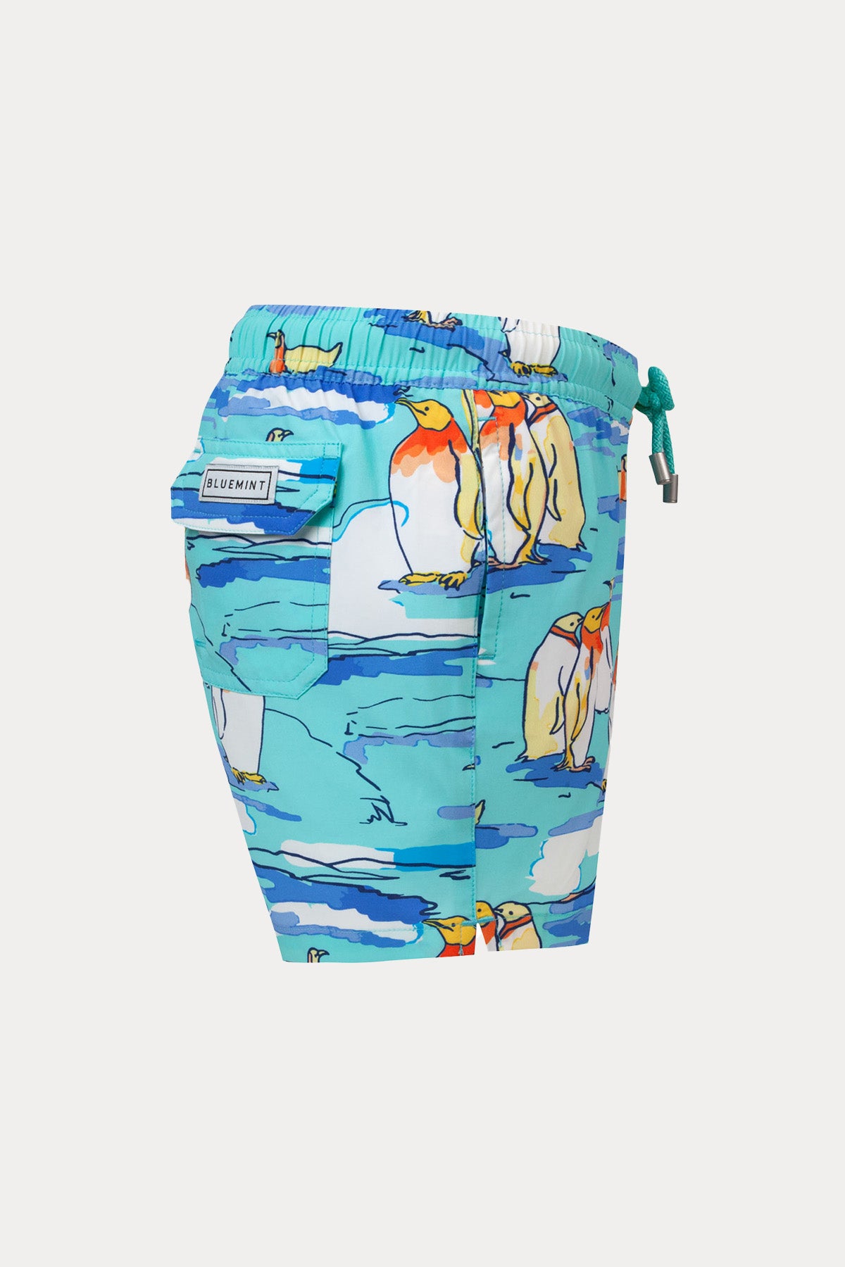 Bluemint Kids Arthus Boy Stretch Green Pengui Şort Mayo