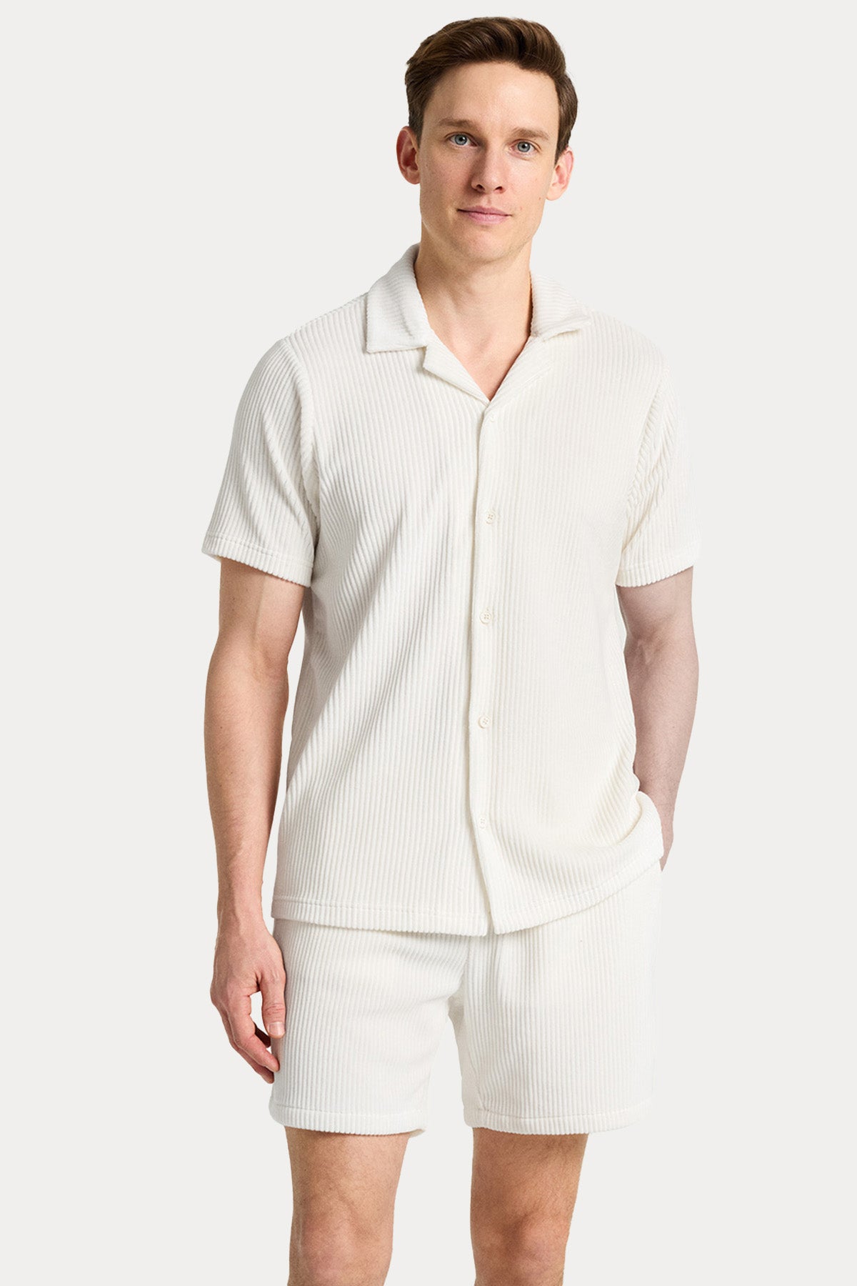 Bluemint Marsel Yumuşak Dokulu Fitilli Kadife Gömlek