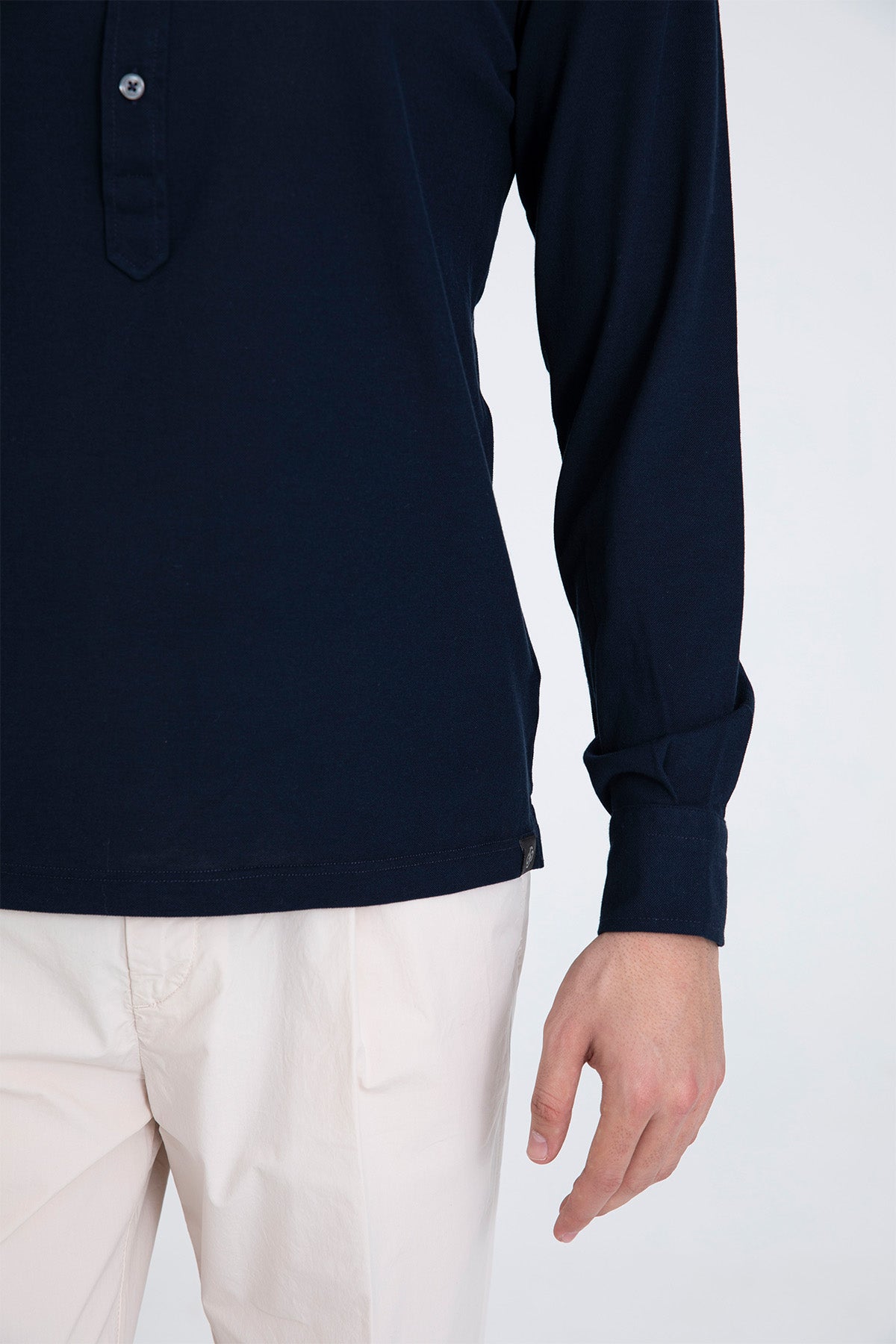 Gran Sasso Yarım Patlı İtalyan Yaka T-shirt Gömlek