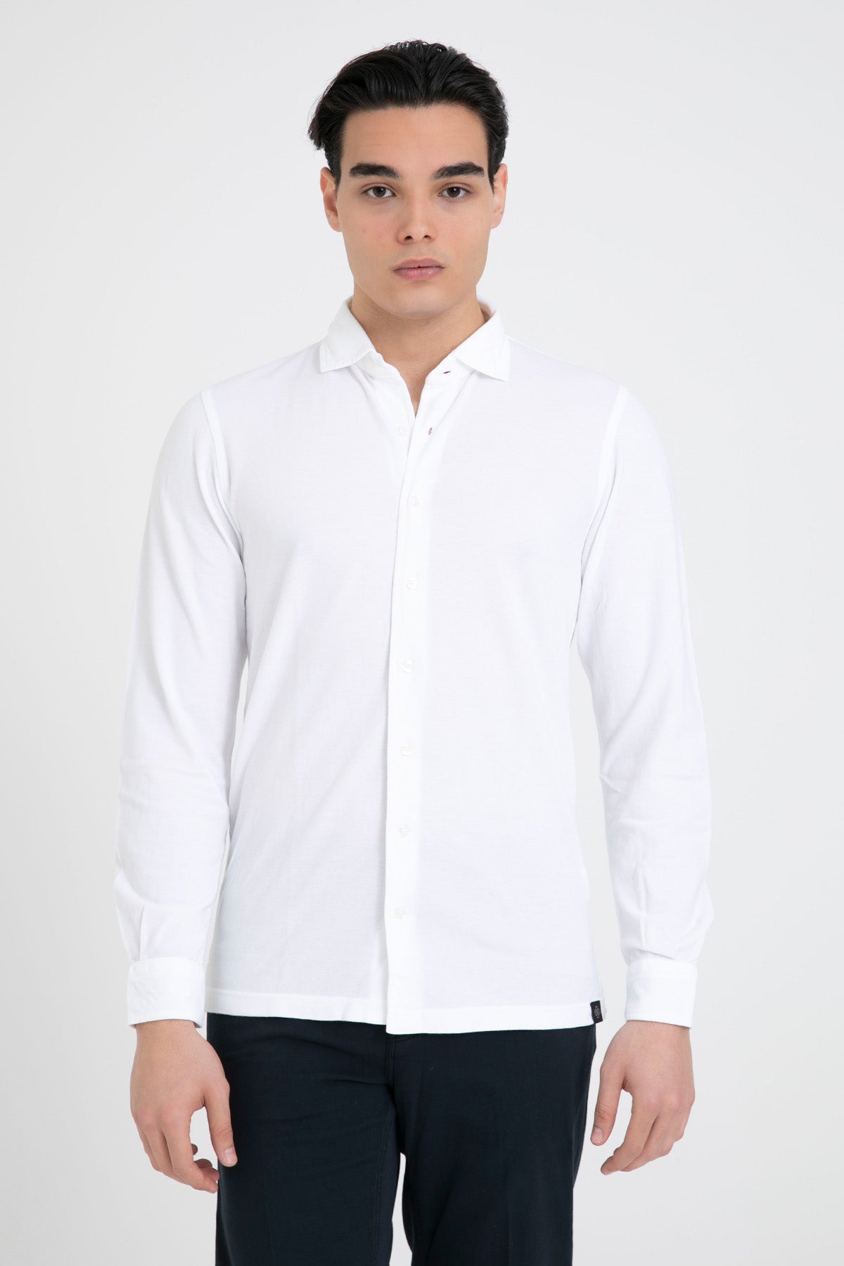 Gran Sasso Penye Kumaş Klasik Yaka Gömlek