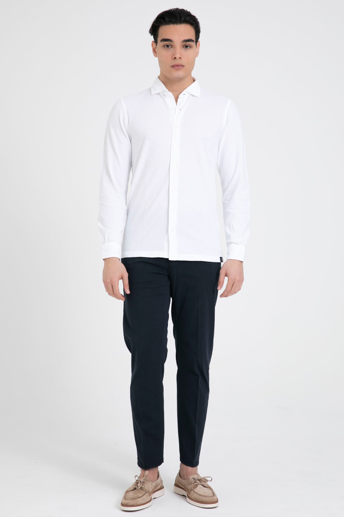 Gran Sasso Penye Kumaş Klasik Yaka Gömlek