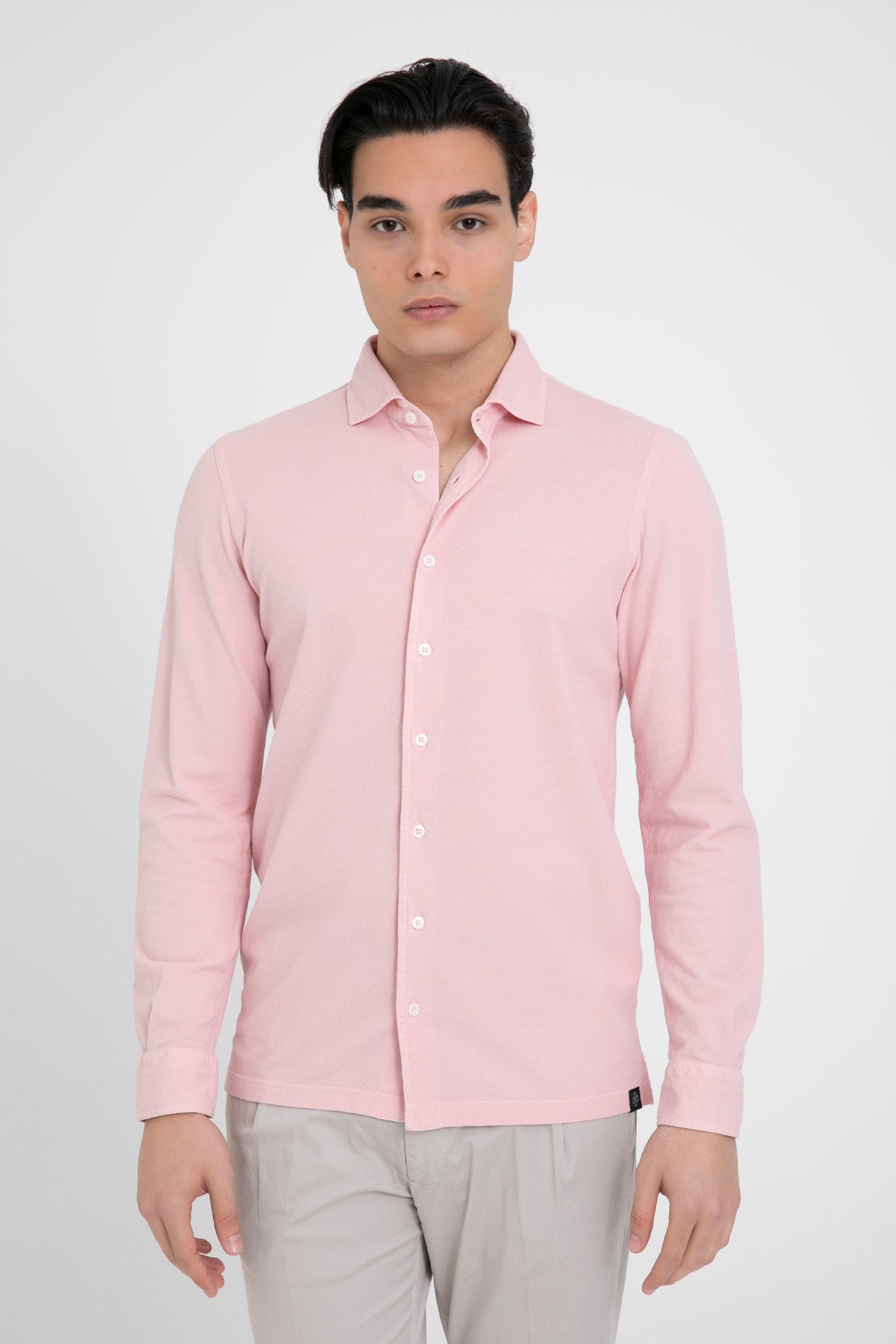 Gran Sasso Penye Kumaş Klasik Yaka Gömlek