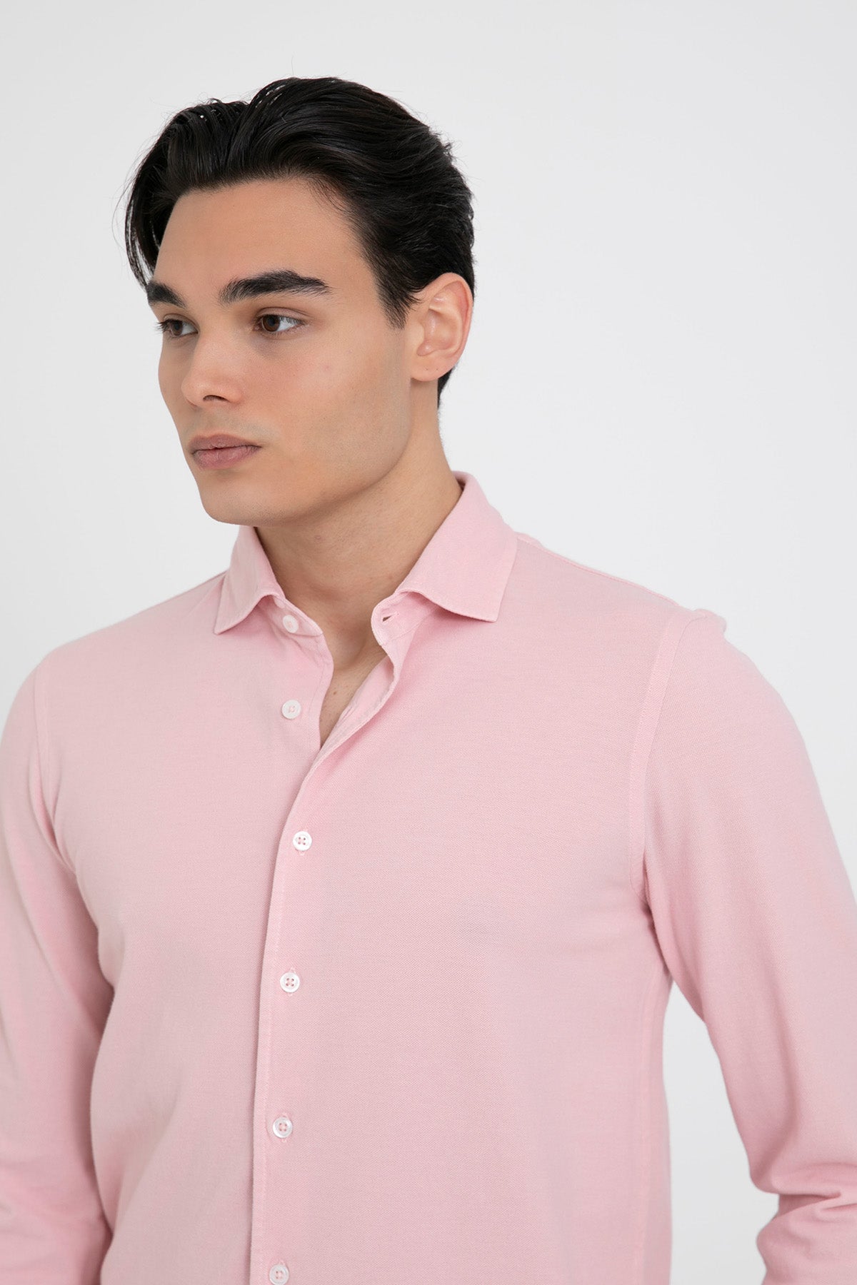 Gran Sasso Penye Kumaş Klasik Yaka Gömlek