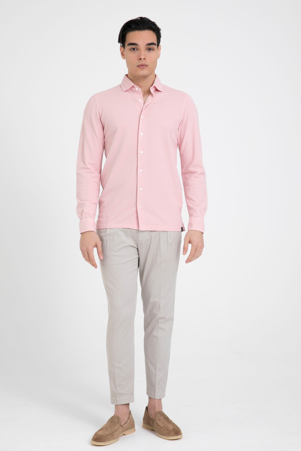 Gran Sasso Penye Kumaş Klasik Yaka Gömlek