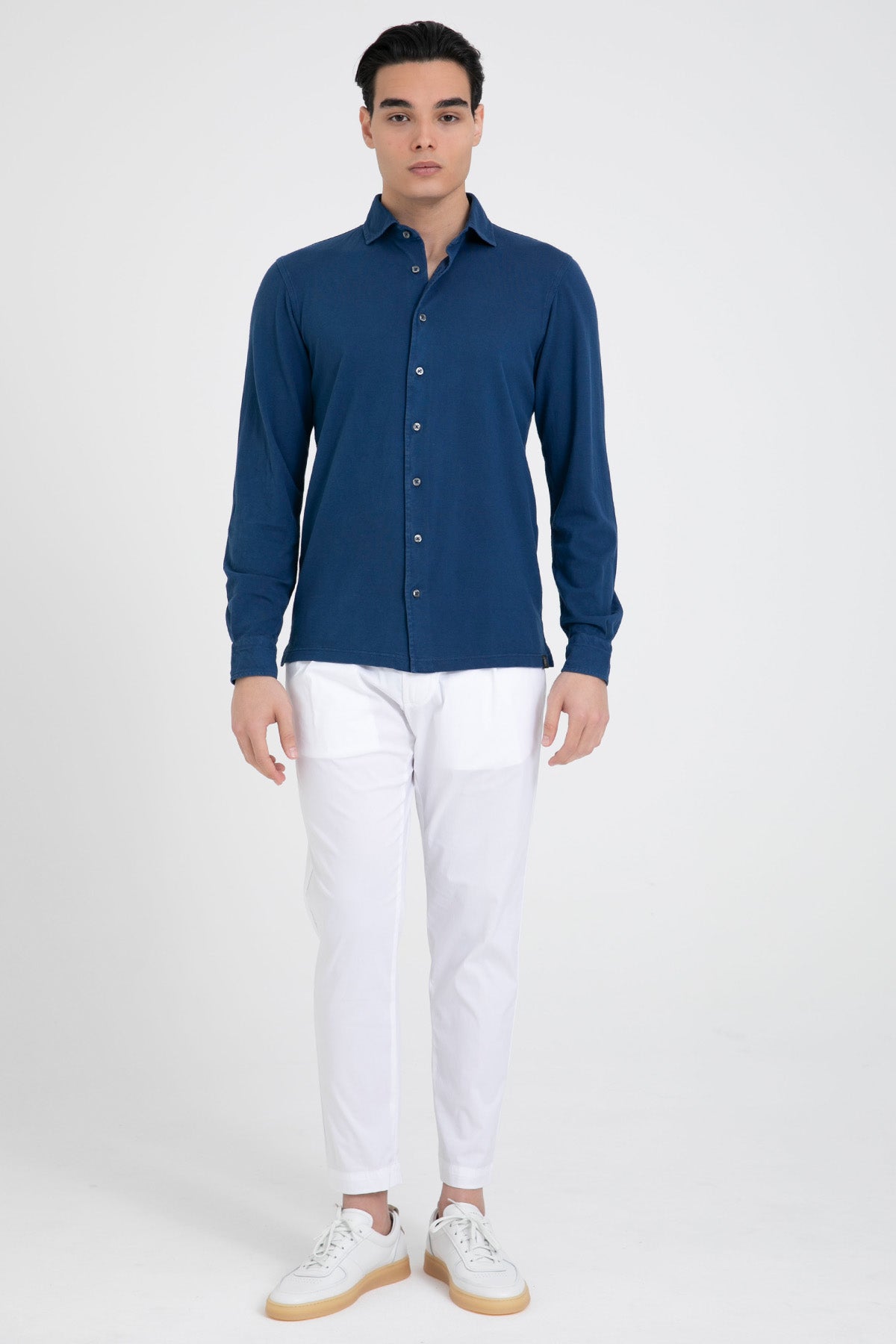 Gran Sasso Penye Kumaş Klasik Yaka Gömlek