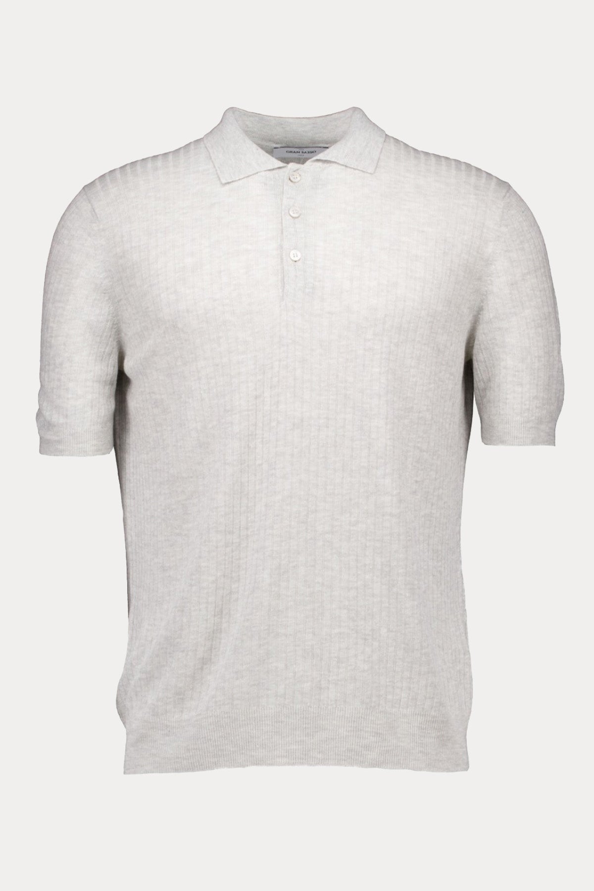Gran Sasso Polo Yaka İnce Örgü Keten Triko