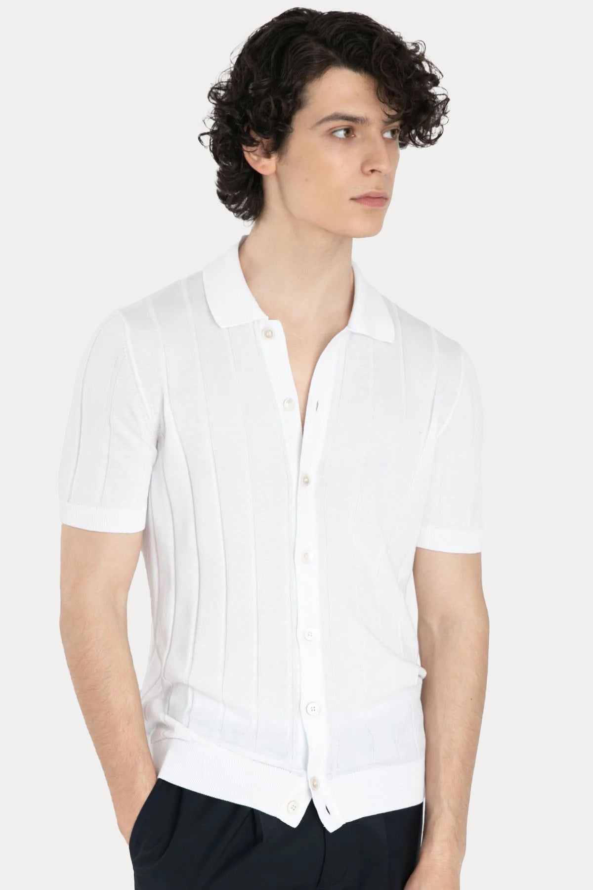 Gran Sasso İnce Örgü Triko Gömlek