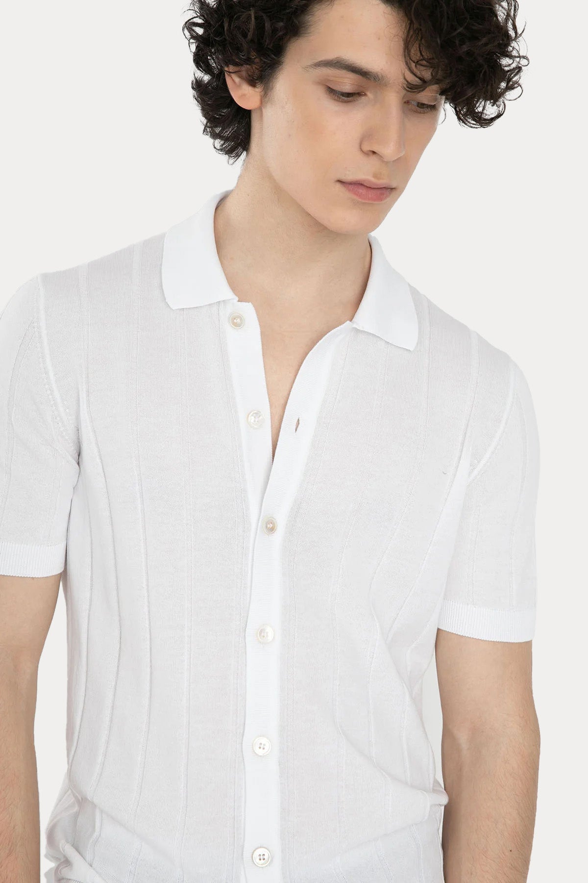 Gran Sasso İnce Örgü Triko Gömlek