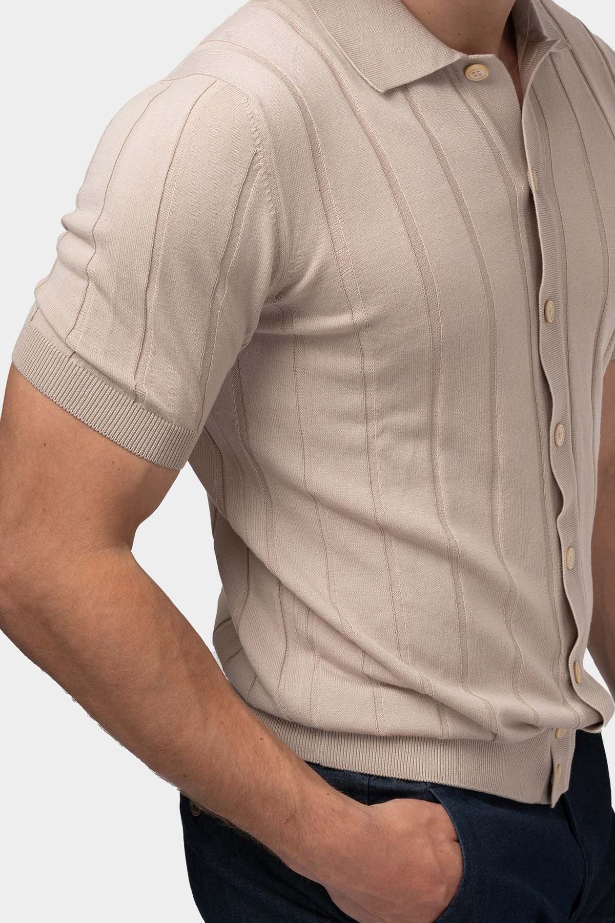 Gran Sasso İnce Örgü Triko Gömlek