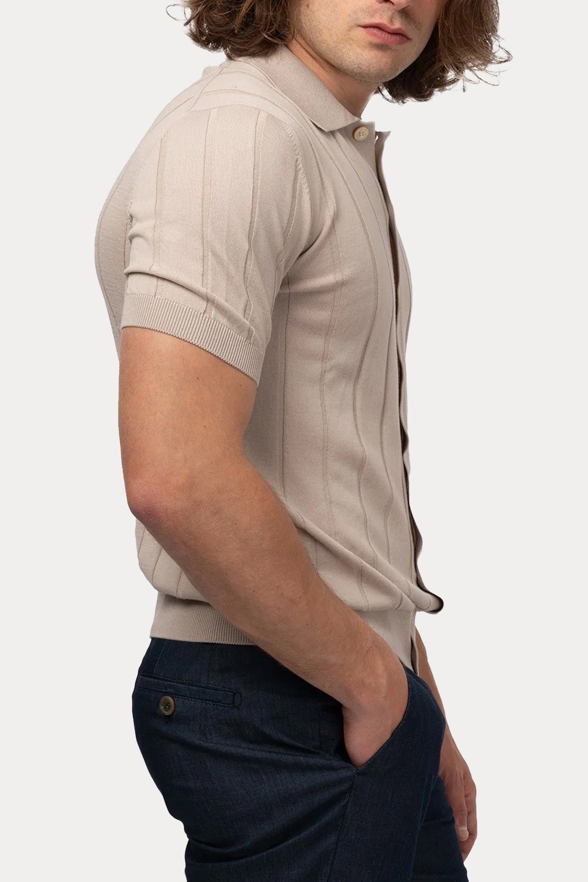 Gran Sasso İnce Örgü Triko Gömlek