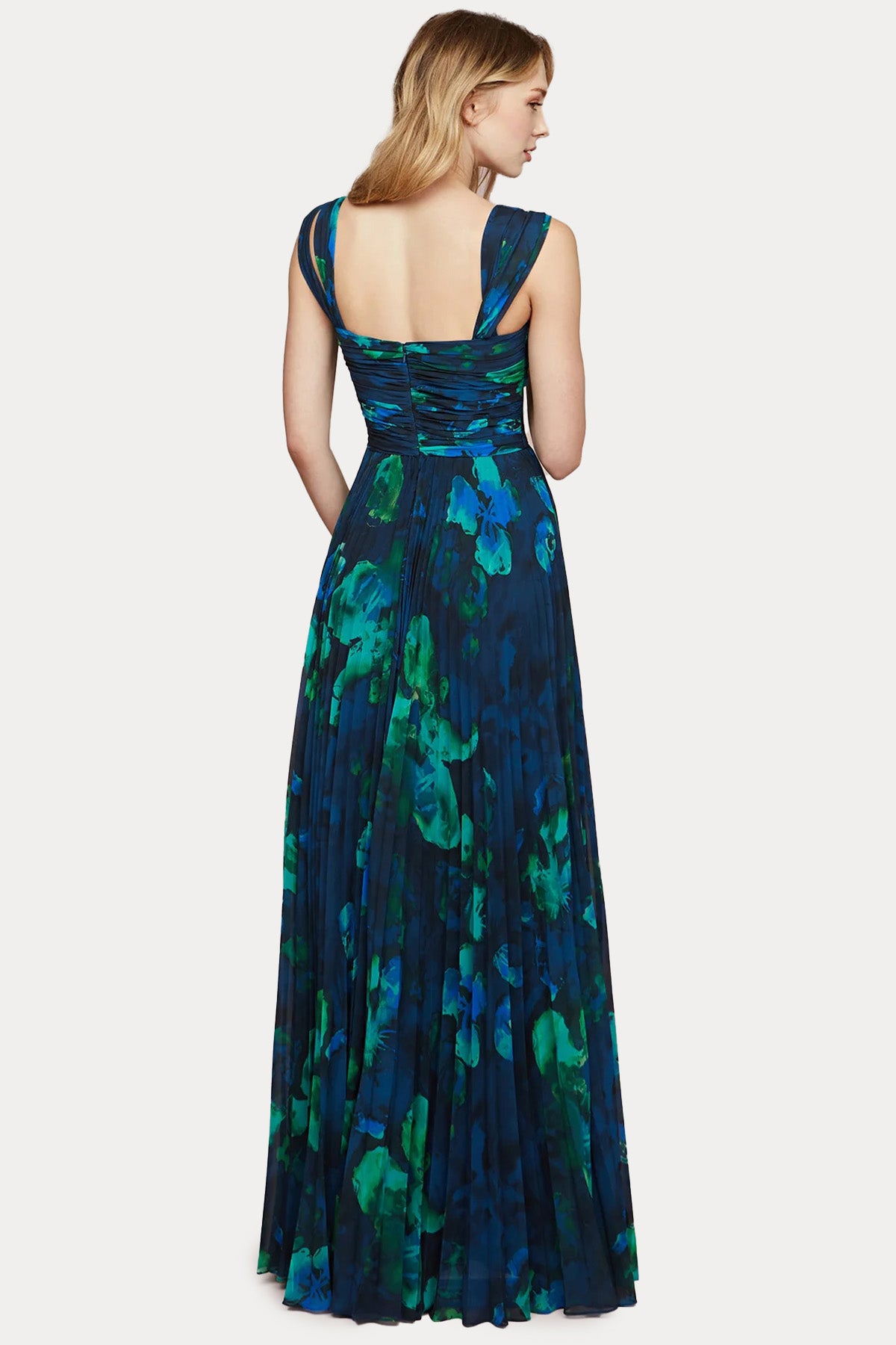 Amur Pileli Maxi Abiye Elbise