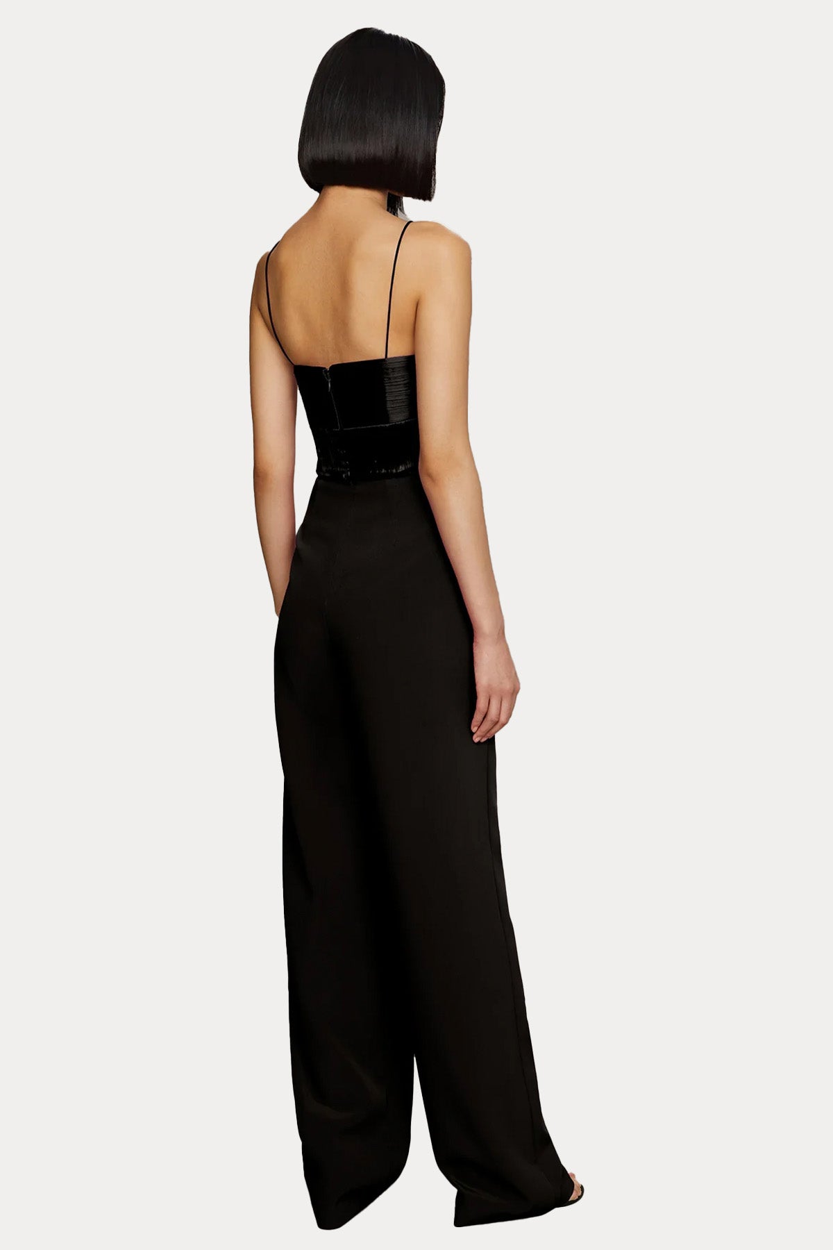 Amur Askılı Straplez Yaka Streç Abiye Tulum