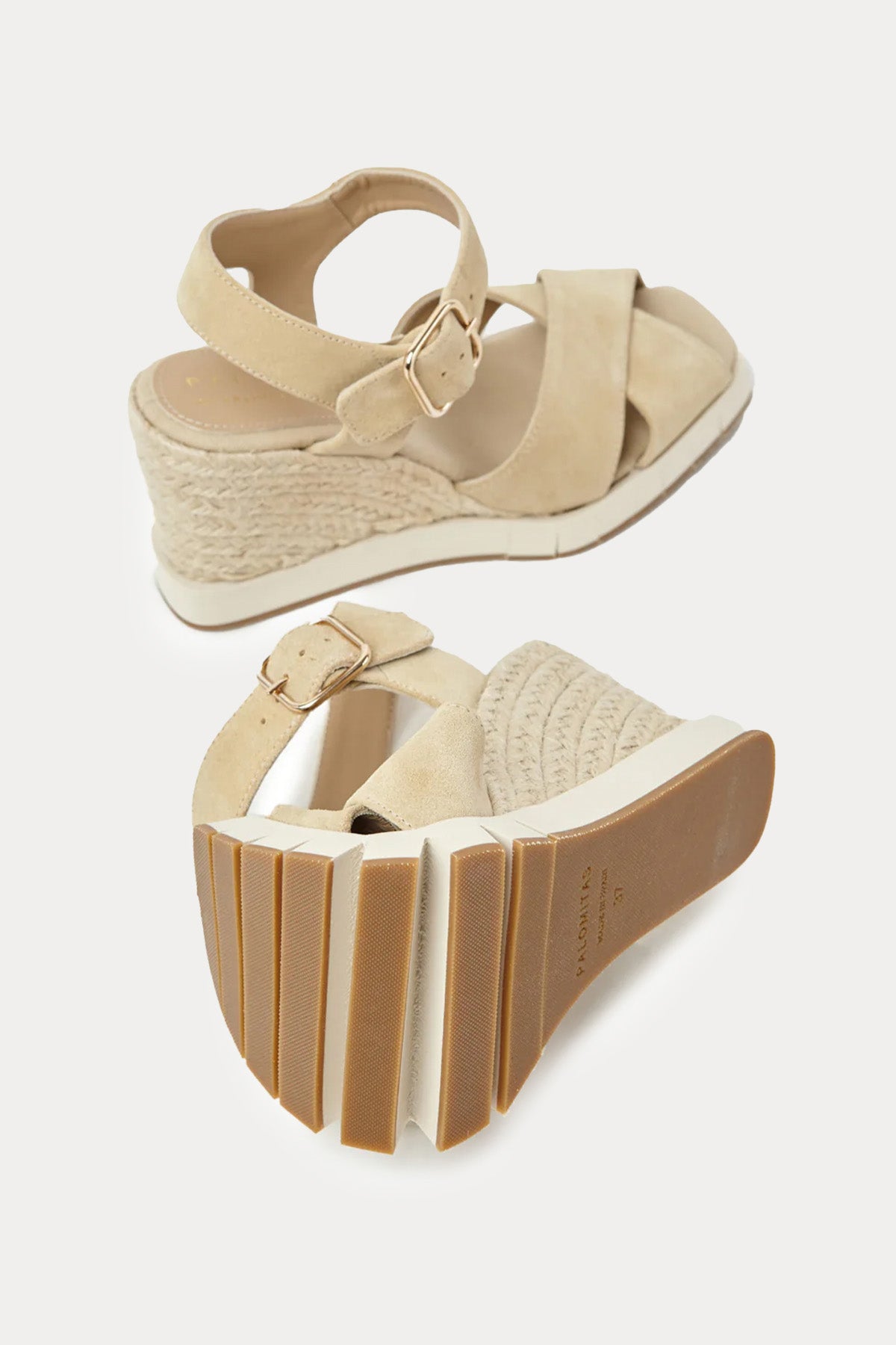 Paloma Barcelo Laurel Hasır Örgülü Küt Burun Süet Sandalet