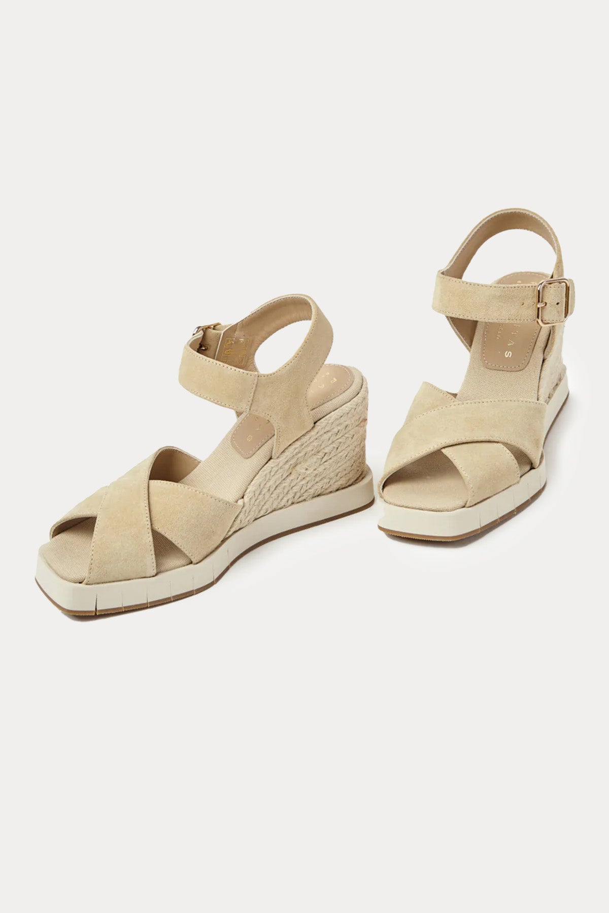 Paloma Barcelo Laurel Hasır Örgülü Küt Burun Süet Sandalet