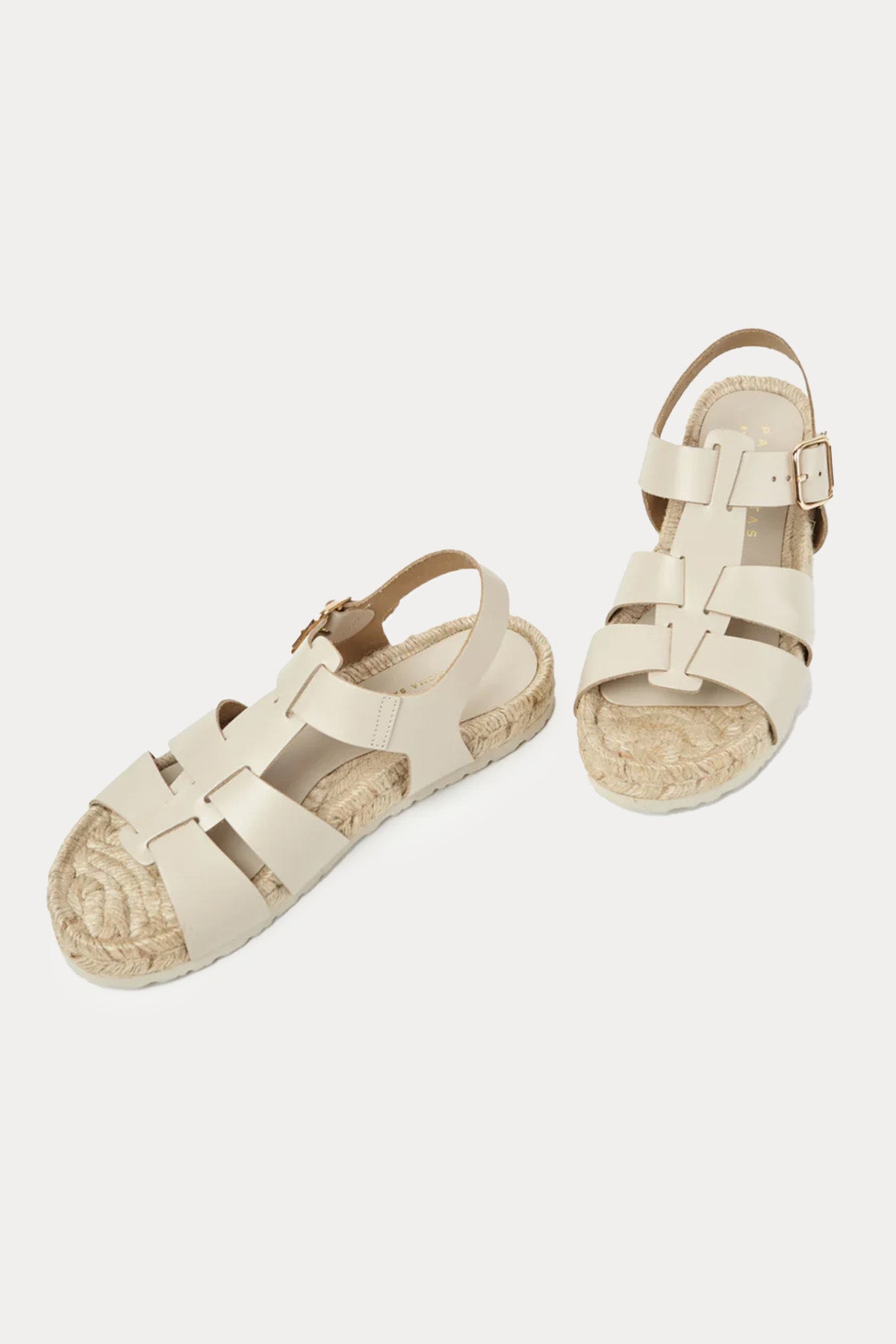 Paloma Barcelo Adina Hasır Örgülü Deri Sandalet