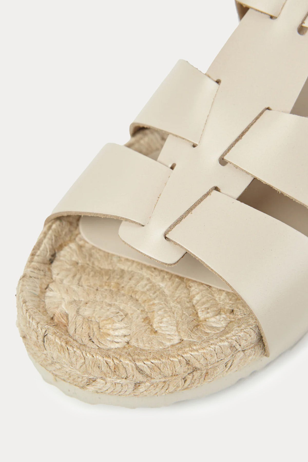 Paloma Barcelo Adina Hasır Örgülü Deri Sandalet