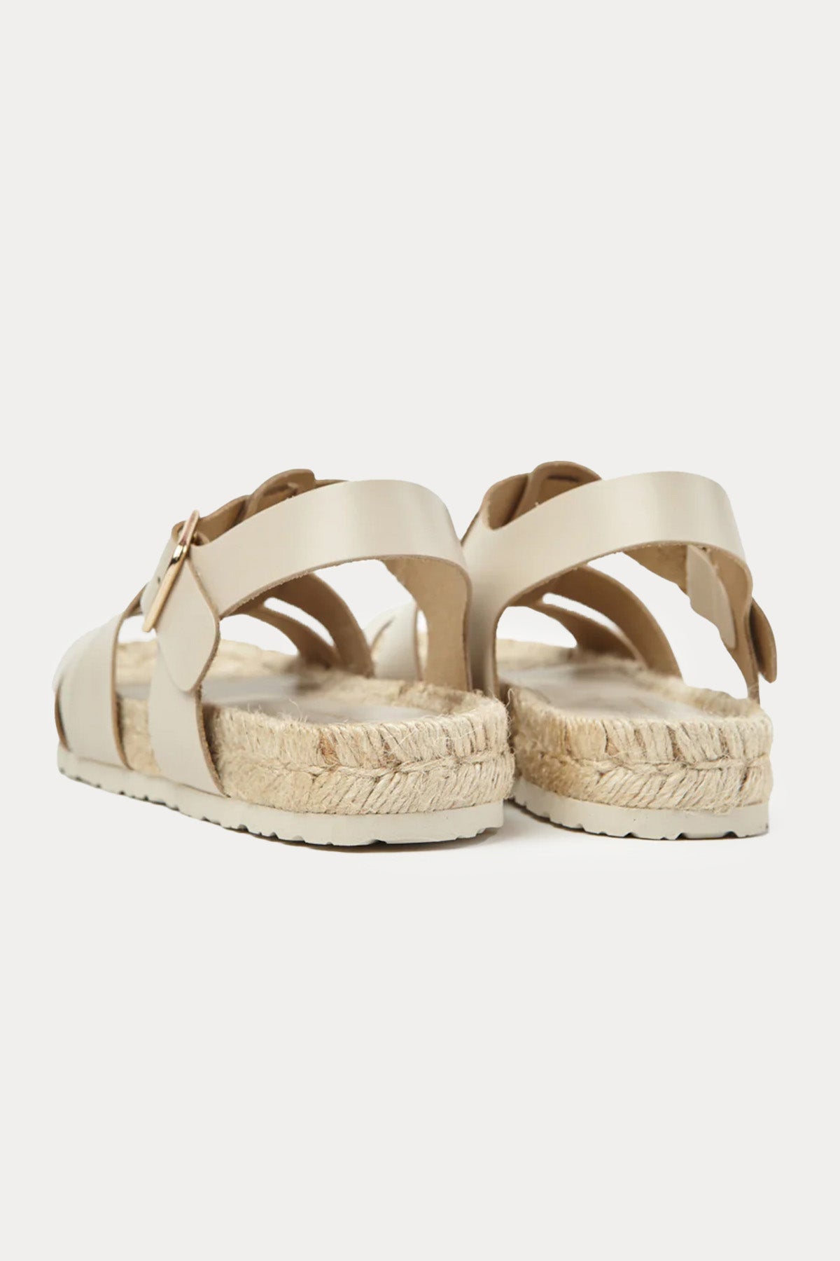 Paloma Barcelo Adina Hasır Örgülü Deri Sandalet