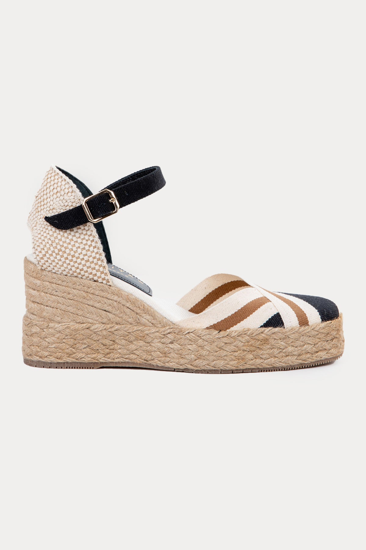 Paloma Barcelo Sicily Hasır Örgülü Kanvas Kumaş Sandalet