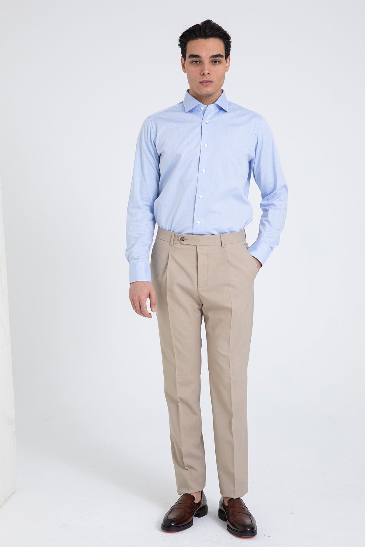 Tintoria Mattei Klasik Yaka Gömlek