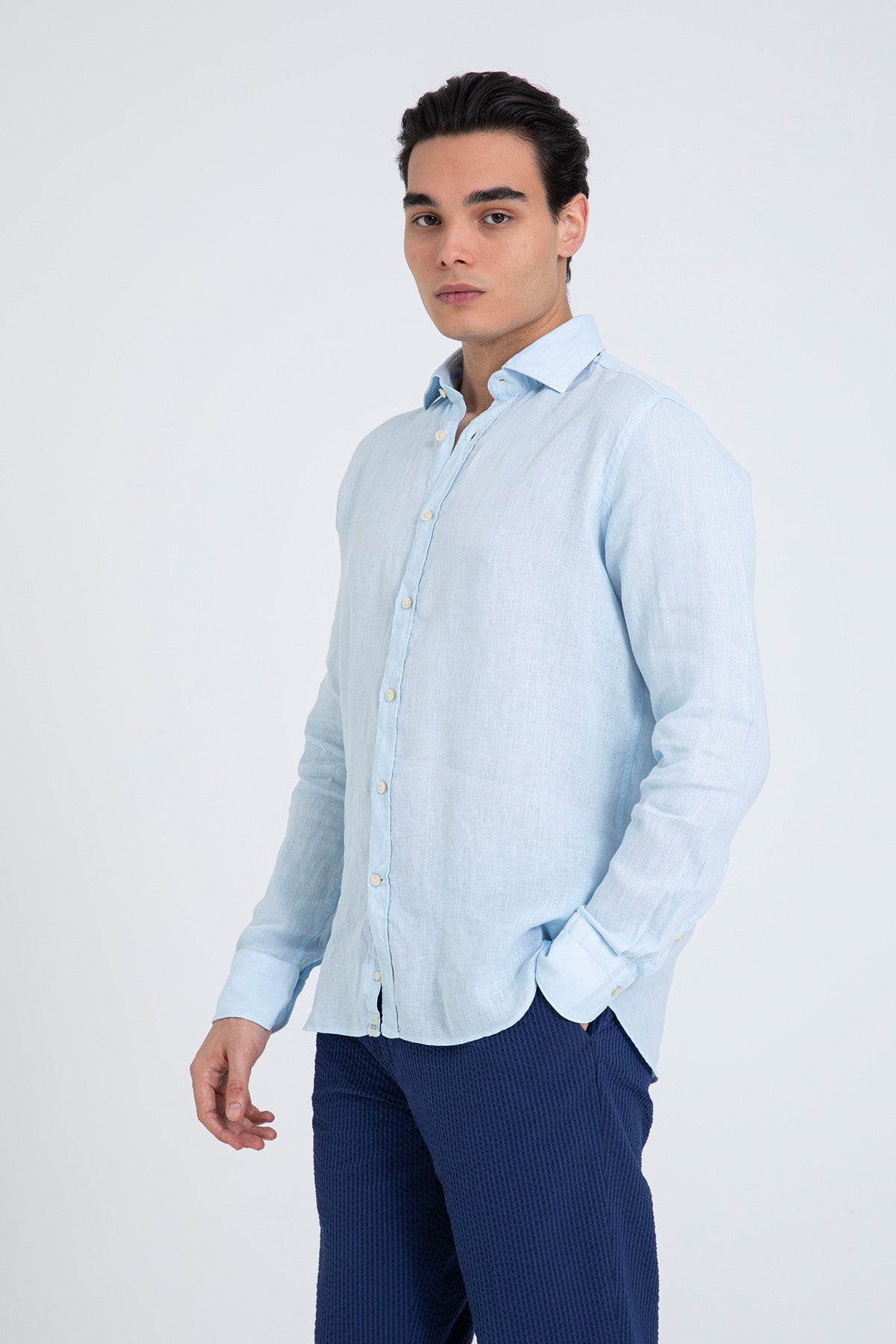 Tintoria Mattei Relaxed Fit Keten Gömlek