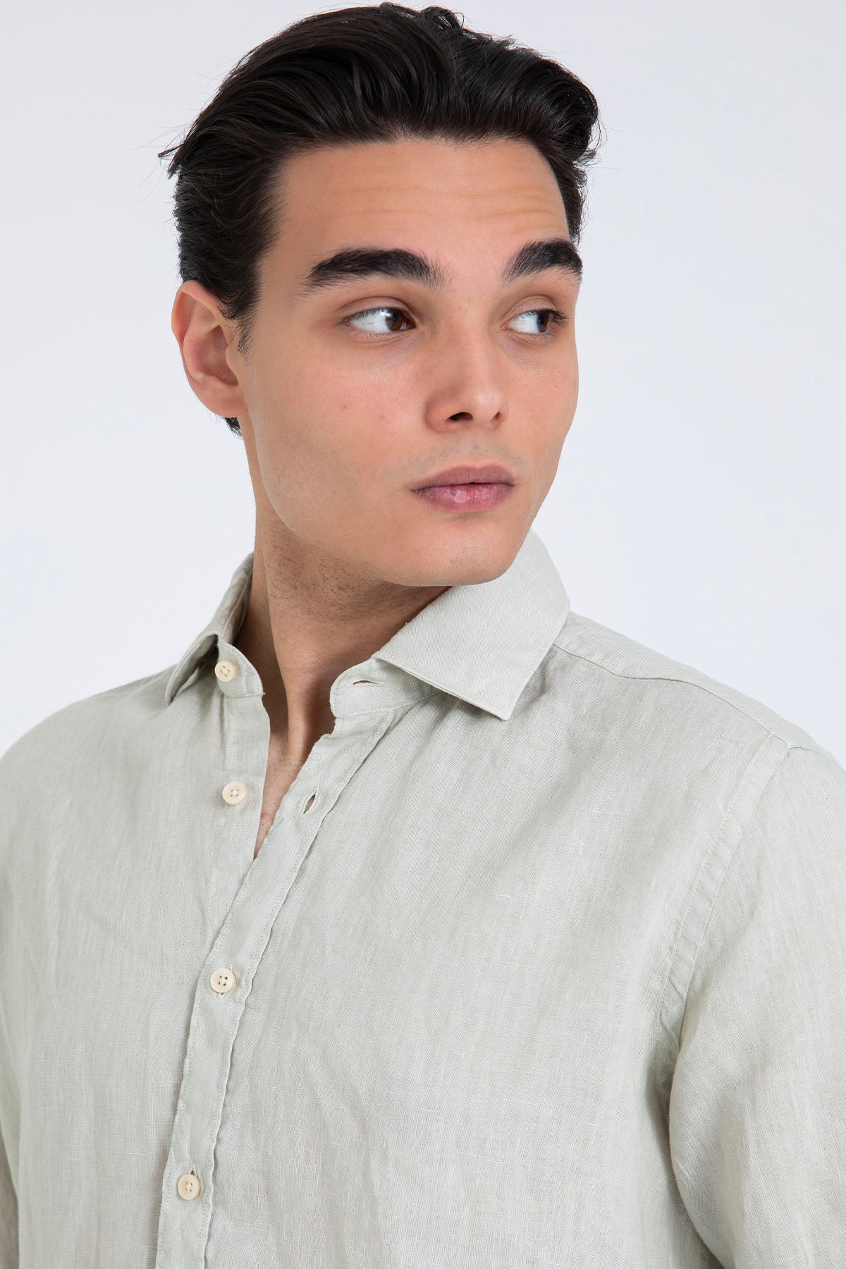 Tintoria Mattei Relaxed Fit Keten Gömlek