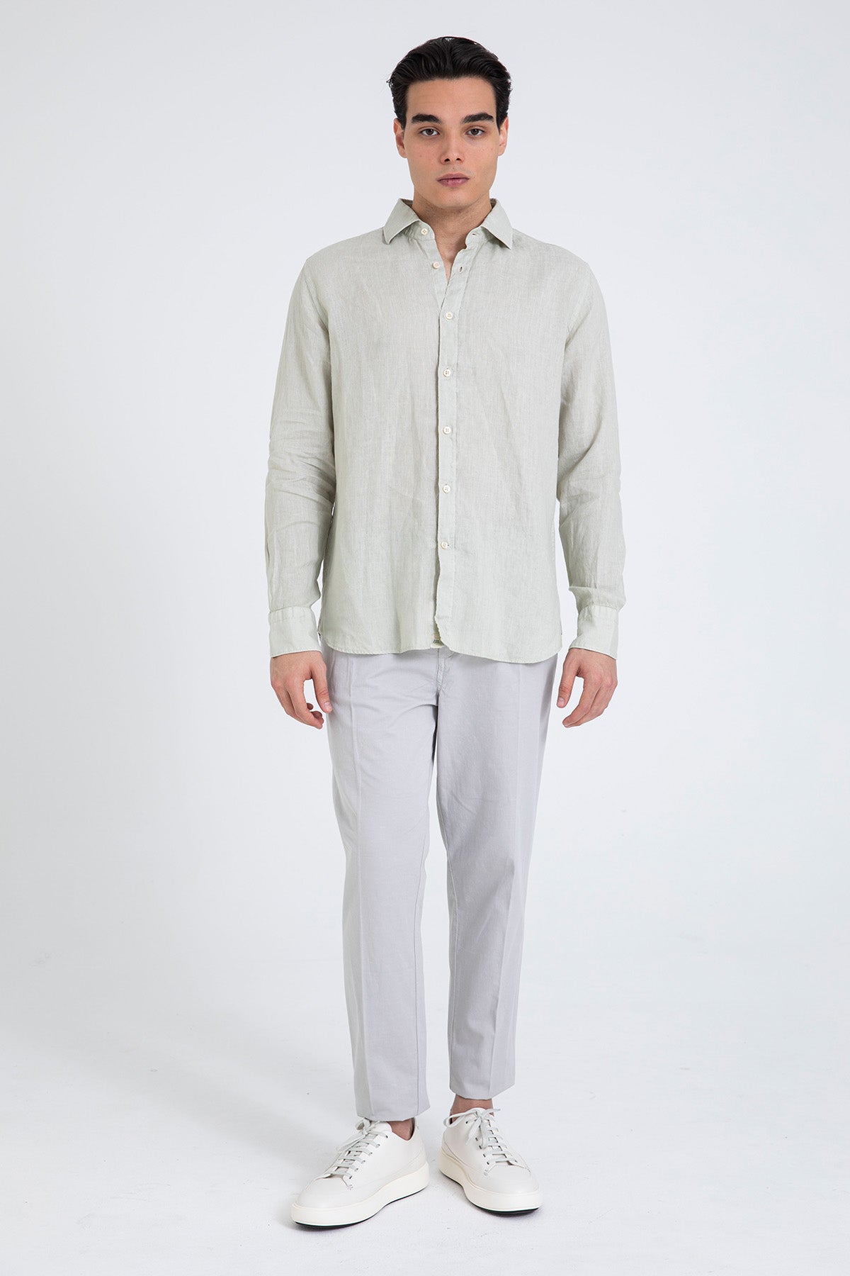 Tintoria Mattei Relaxed Fit Keten Gömlek