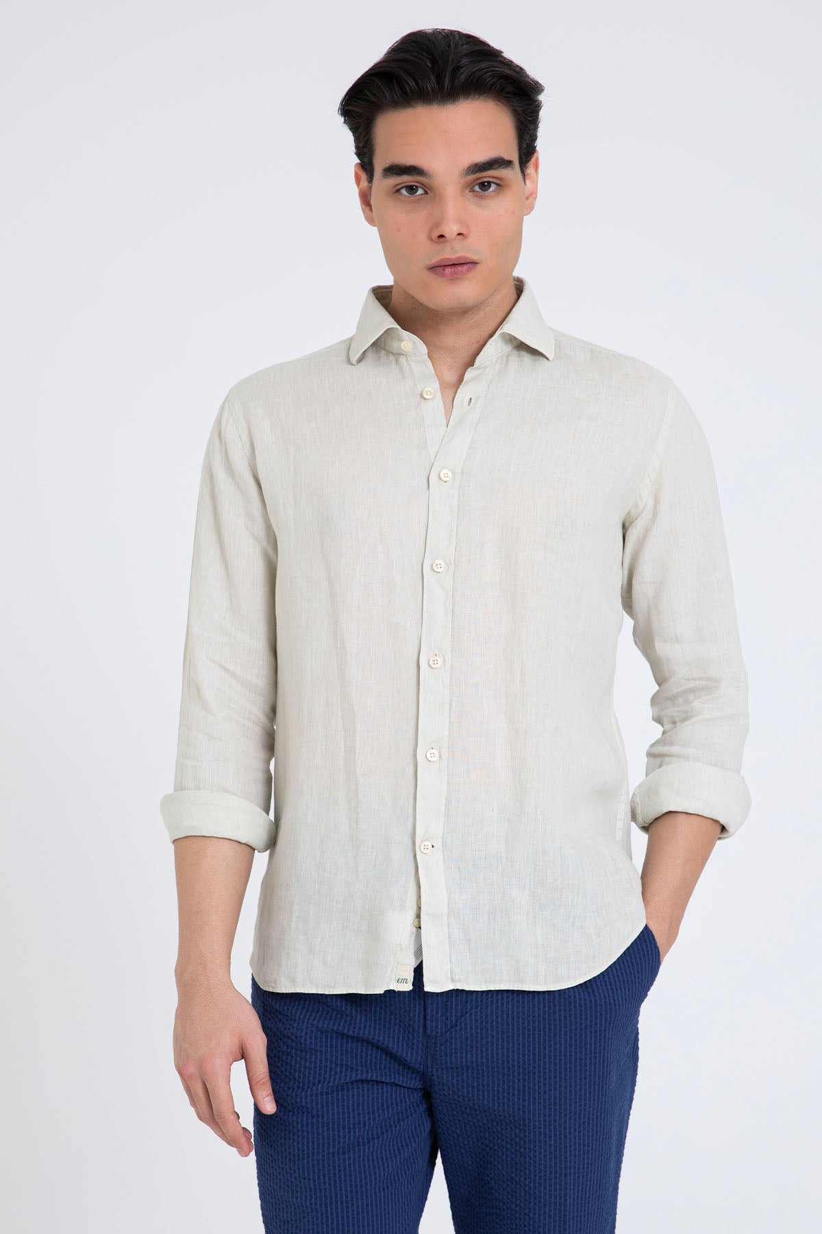 Tintoria Mattei Relaxed Fit Keten Gömlek