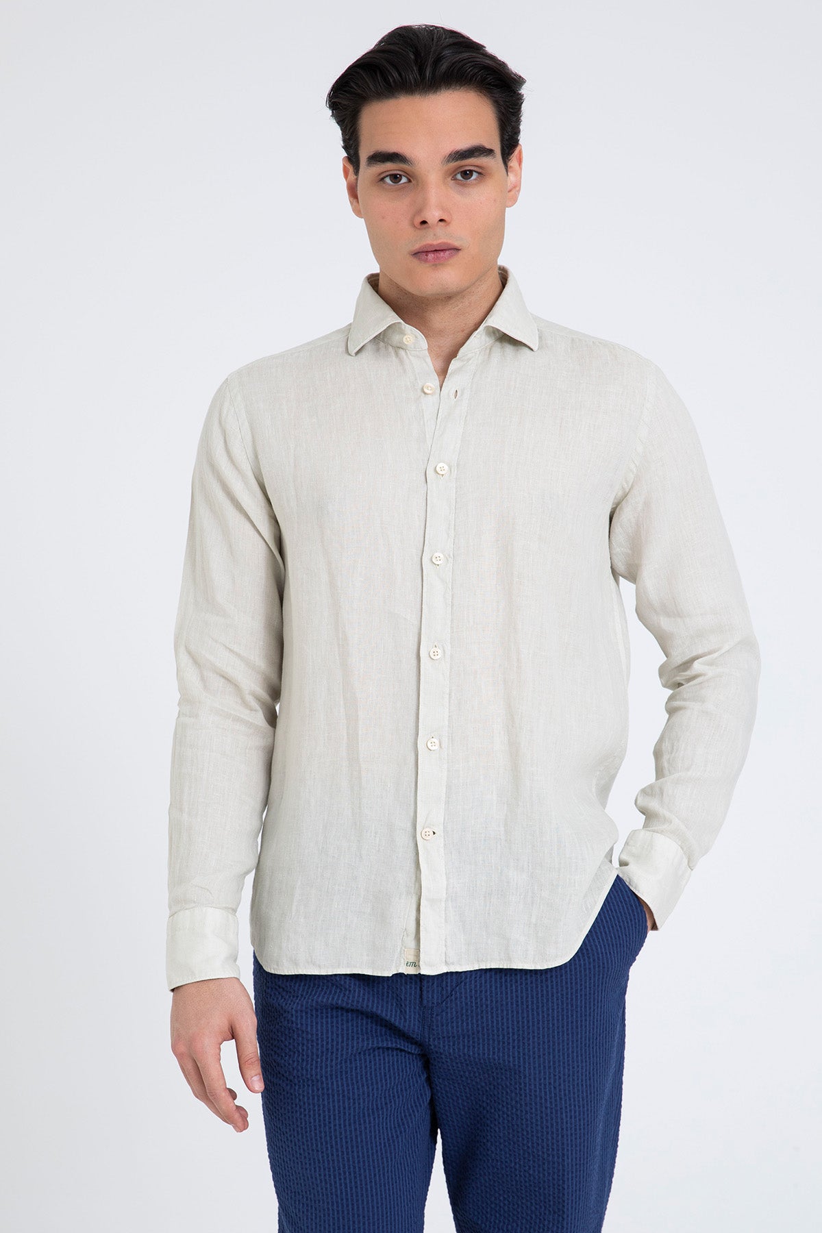 Tintoria Mattei Relaxed Fit Keten Gömlek