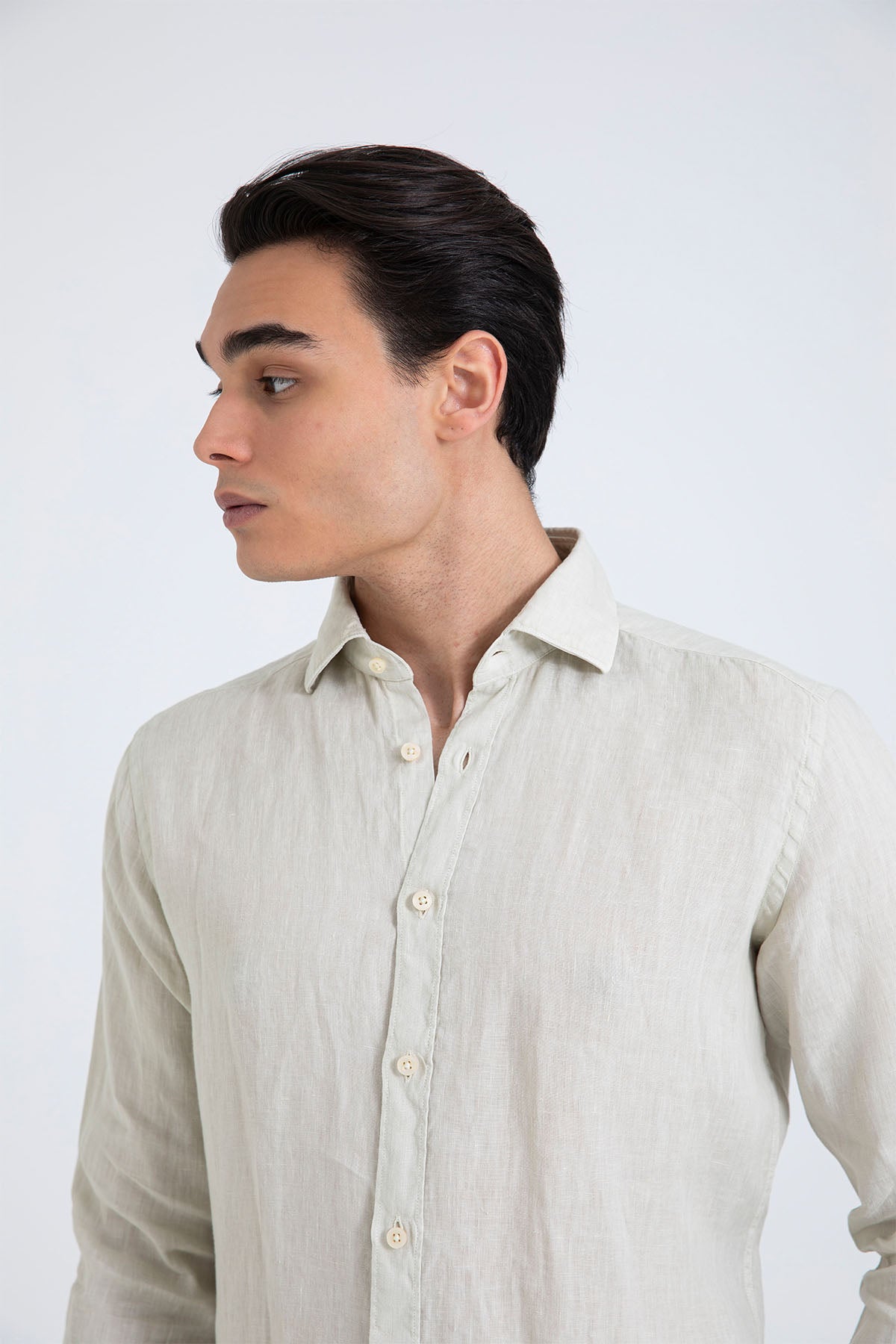 Tintoria Mattei Relaxed Fit Keten Gömlek